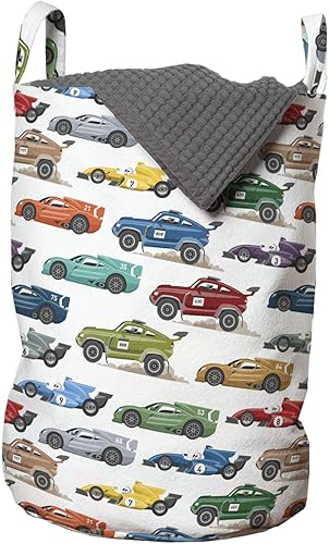 Miniatura 50 de Ambesonne Bolsa de lavandería de flores, hojas y flores, diseño vintage de hiedra con plantas, diseño de naturaleza, impresión artística retro,