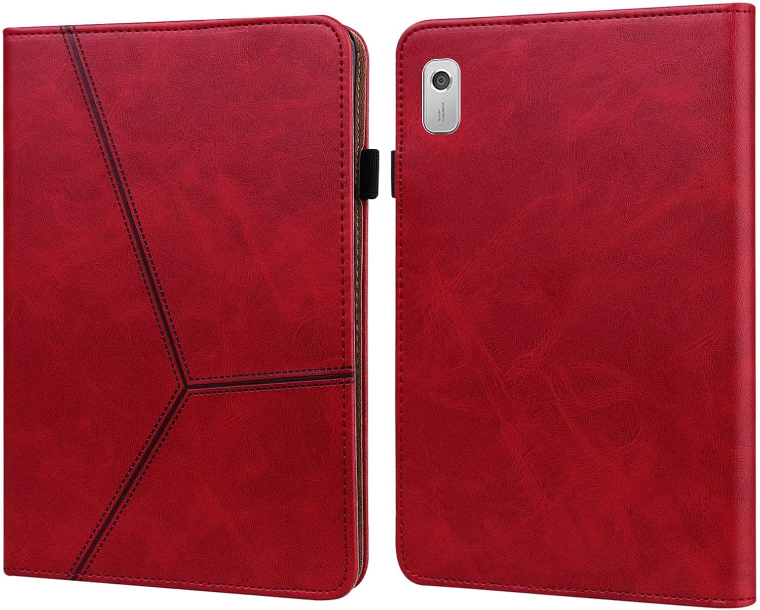 ALILANG Case for Lenovo Tab M9 9.0 inch (TB-310FU, 2023 Released) with Pen Holder & Multiple Viewing Angles, PU Leather Stand Cover for Lenovo Tab M9 Case -Red