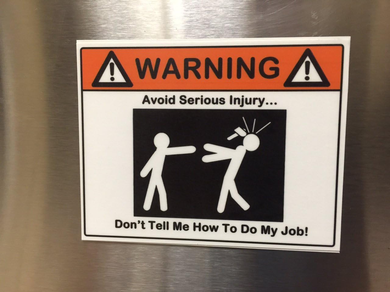 Avoid Injury MAGNETIC Warning Sticker / Great for Toolbox or Magnetic Surface …