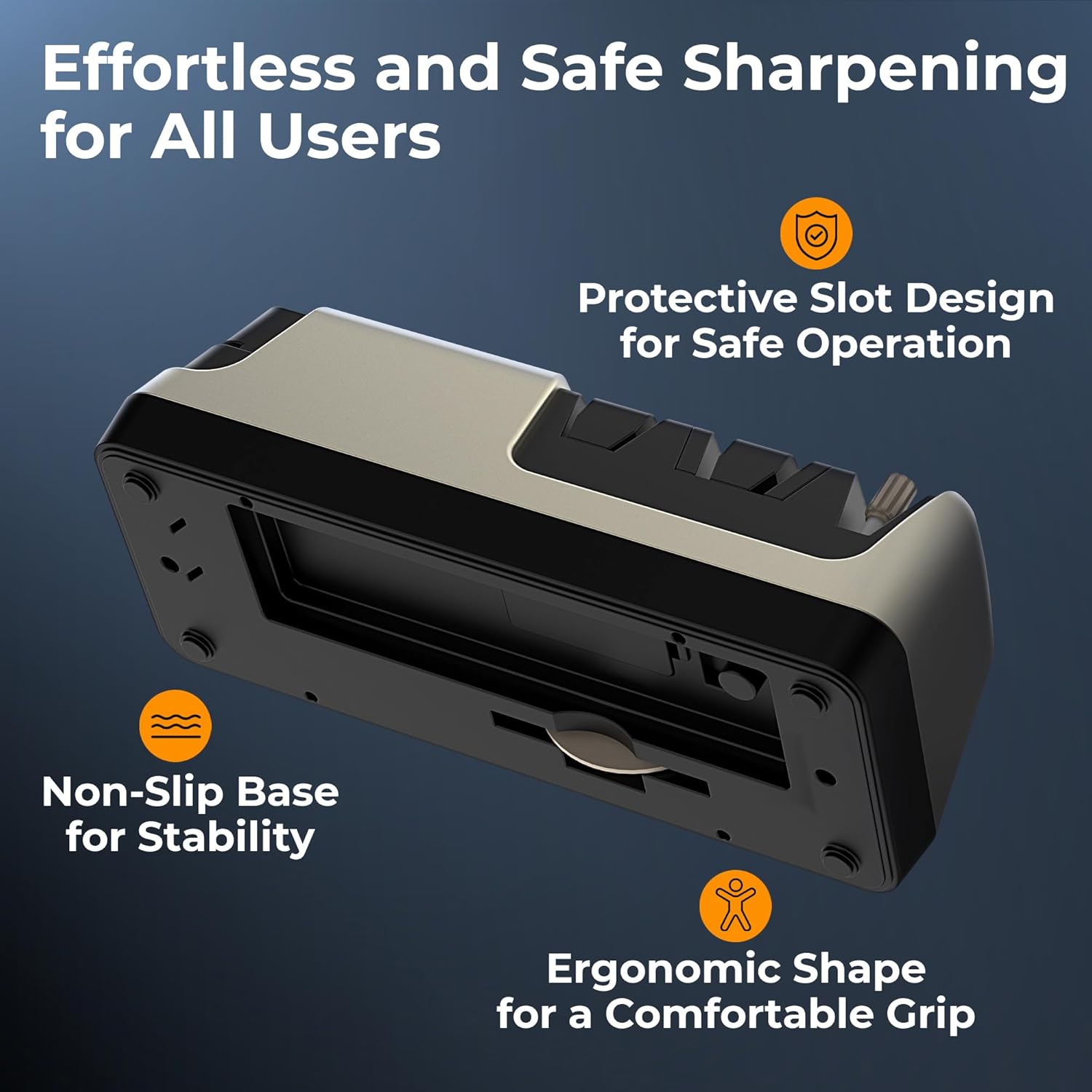 Electric Knife Sharpener for Kitchen Knives, LCD Display, 5-in-1Professional Knife Sharpener with Adjustable Speed, Diamond Wheel & Ceramic Rod, Gold