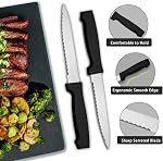 Pleafind 48-Pcs Silverware Set for 8, Flatware Set with Steak Knives, Stainless Steel Cutlery Set, Include Forks Spoons and Knives Set, Dishwasher Safe Utensil Sets for Home Restaurant