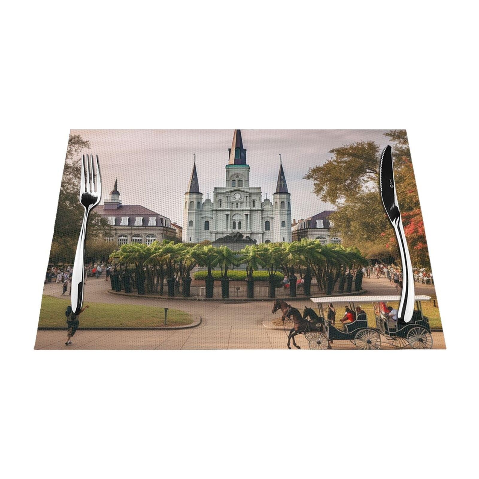 Set de table vinyle antidérapant Jackson Square x6 pour cuisine 30x45 cm