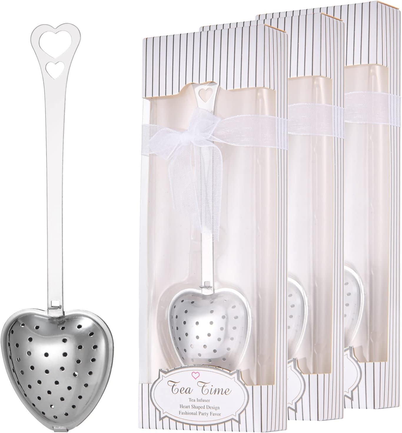30PCS Heart Shape Tea Infusers for Wedding Favors Bridal Shower Favors Bridal Shower Gifts Tea Party Souvenirs Decorations for Guests