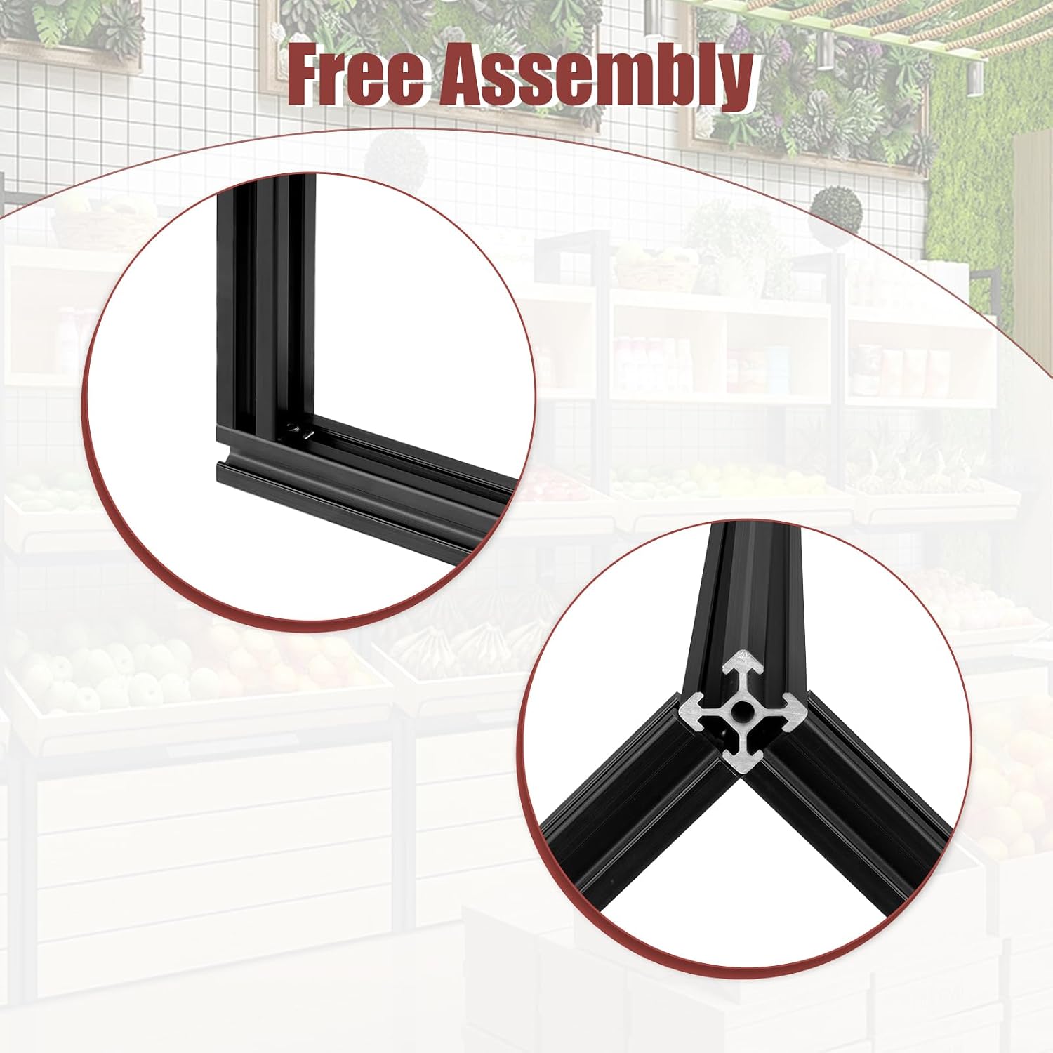 10PCS 31.5in 800mm 2020 T Slot Aluminum Extrusion Profile,European Standard Anodized Linear Rail,High-Quality Extruded Aluminum Rail for 3D Printer Parts,CNC DIY,Laser Engraving(Black)