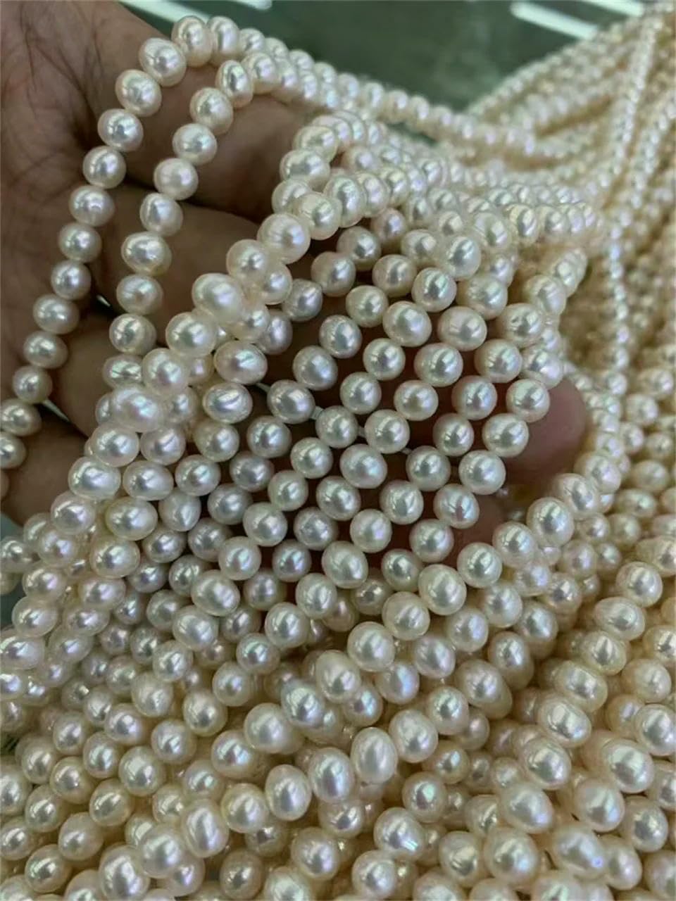 Perlas redondas cultivadas en agua dulce 100% naturales, finas, para pulseras, collares, pendientes y bisutería, 5A, redondas, blancas, 11-12 mm (1 tira)