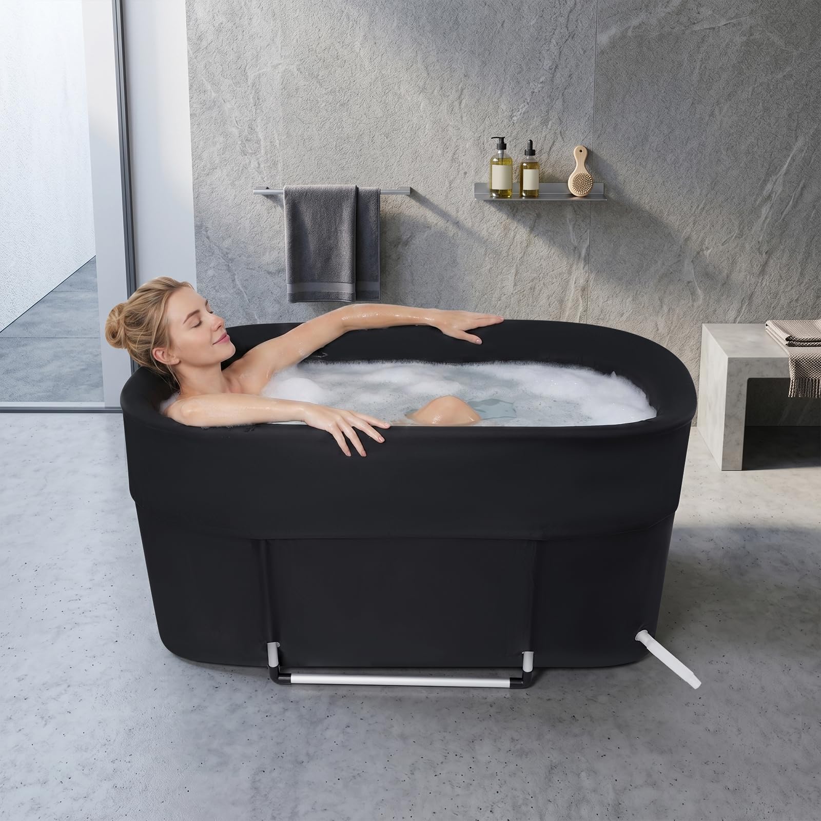 Vasca da bagno portatile, vasca per ghiaccio, vasca da campeggio