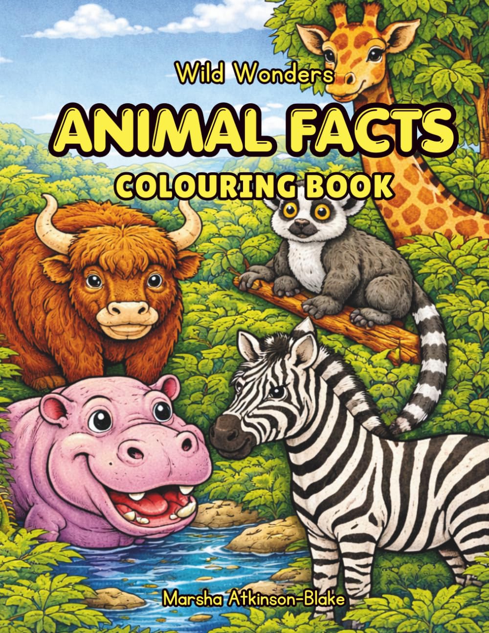Wild Wonders Animal Facts Colouring Book