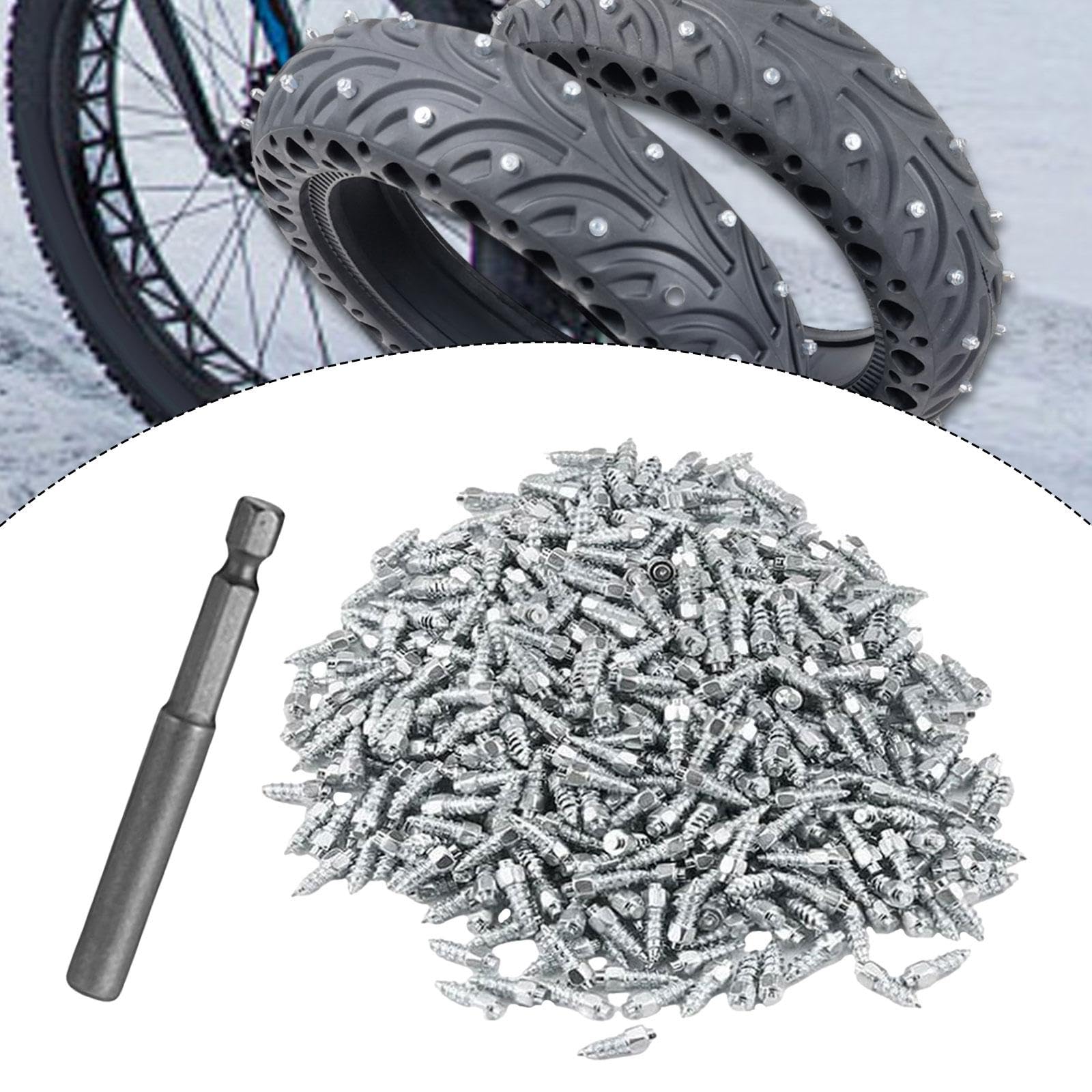 200 Unidades de Clavos de Deslizamiento para Neumáticos, Tacos para Nieve, para Motocicletas Y Scooters.