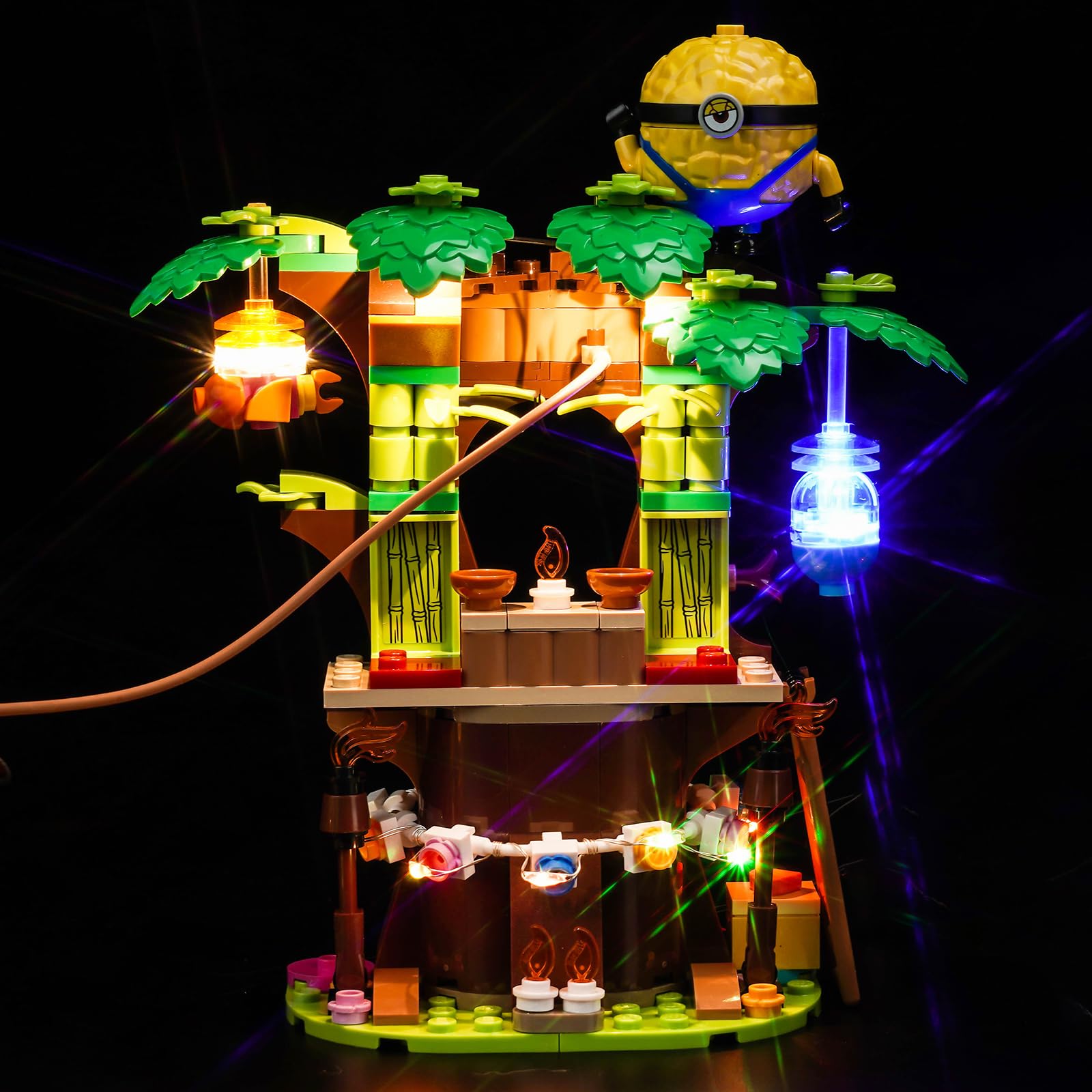 Led Light Set for Minions and Gru's Family Mansion (No Lego) Decoration Lighting, Purple - Image 4
