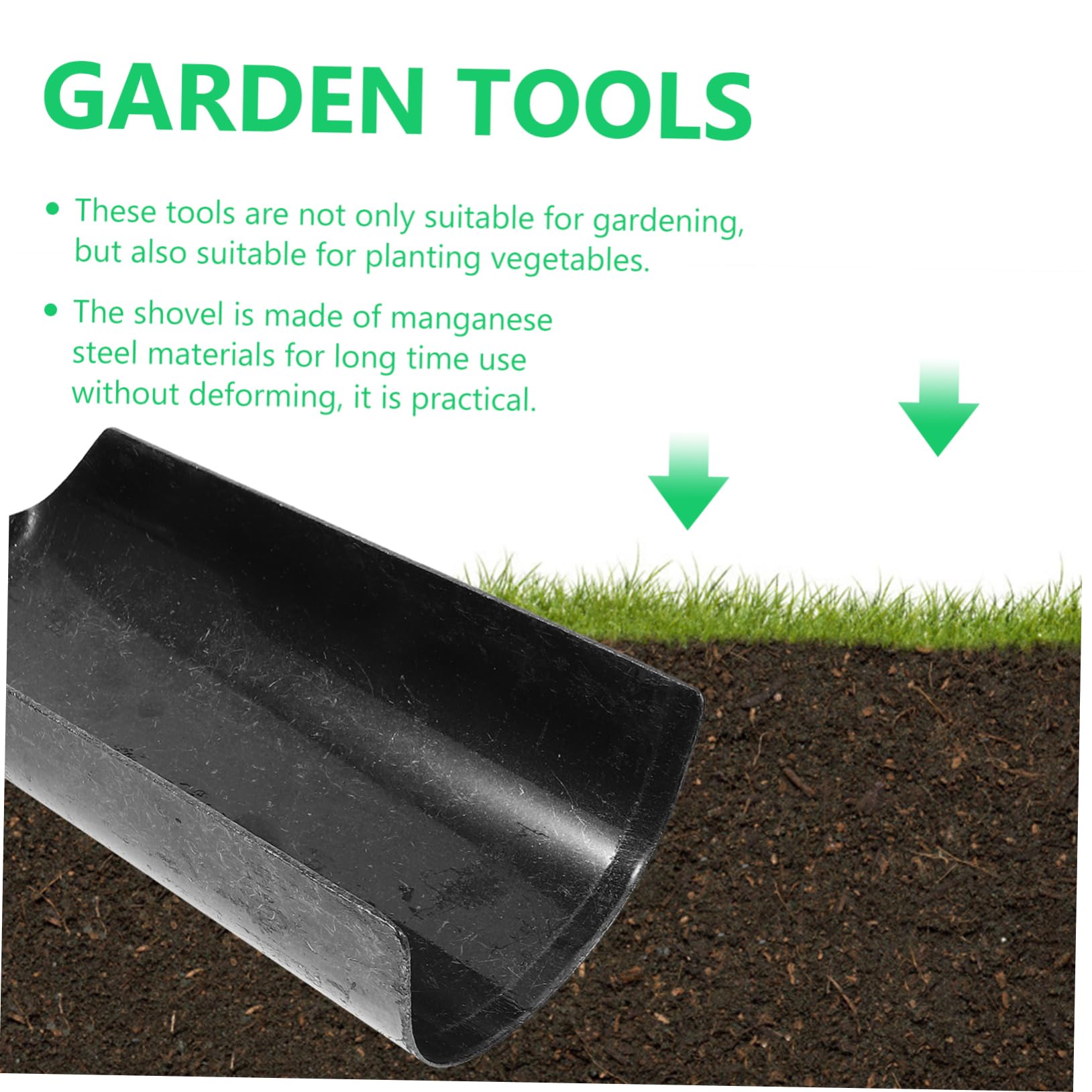 YARNOW Outil Rotatif Pelle de Camping Bordure de Jardin cisailles de Jardinier Organisateur Outils Jardinage kit Jardinage Outil de Jardin Pelle Outils de Jardinage Acier manganèse