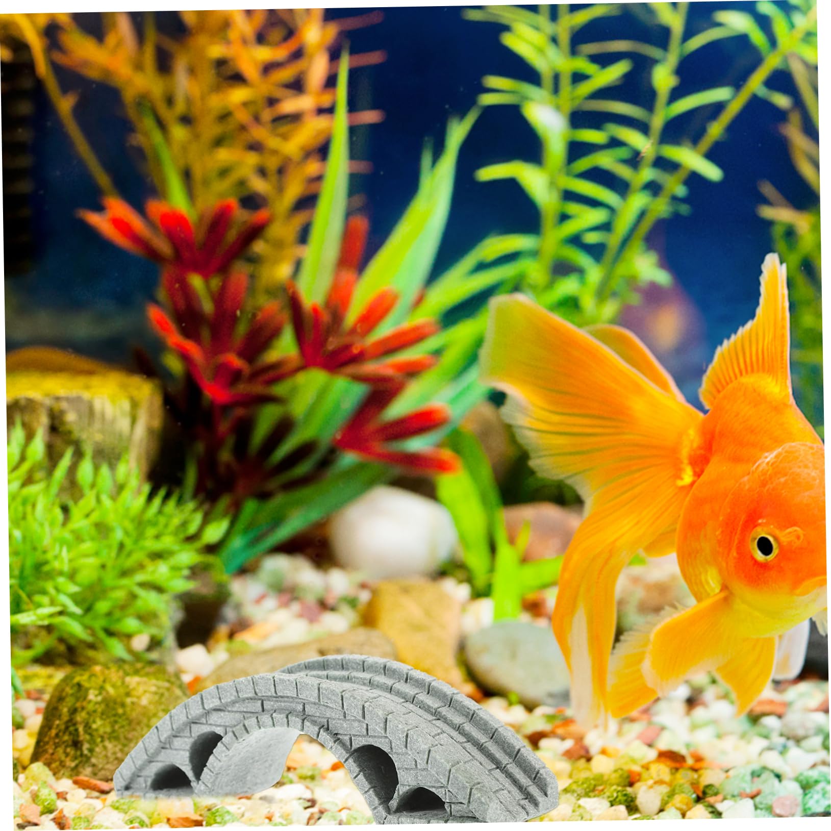 HEMOTON 4 Pièces Miniature Pont Arqué pour Décoration de Ornement Aquatique Durable pour Aquarium Jardin