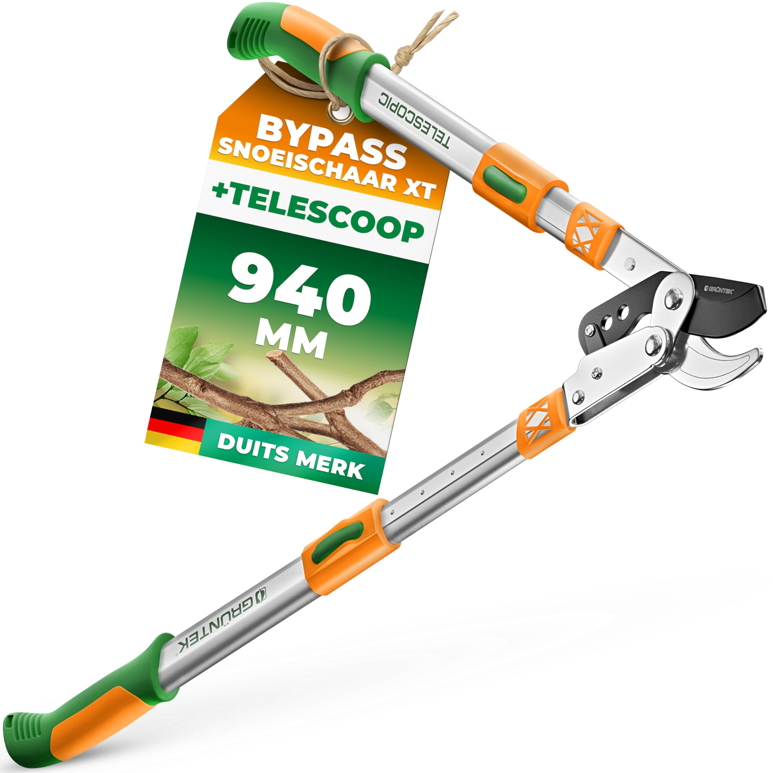 GRÜNTEK Teleskop-Astschere XT 685 - 940 mm Bypass Smart-Cut Baumschere