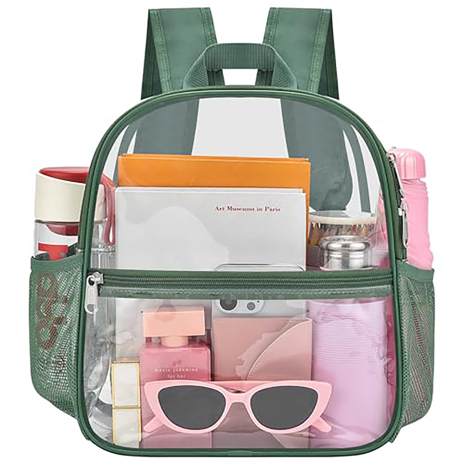 Clear Backpack for Stadium Events Sports Fan Backpack Stadium Bag 12x6x11 | Transparent Security Backpack, Mini Small Clear Bag for Concerts, Sports,Work