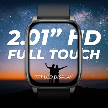 OCTANDRA Spark VeryFit 2.01 Bluetooth Answer Call Alexa Smart Watch Body Energy Heart Rate HRV Oxygen Saturation Sleep Monitor Step Tracker IP68 Fitness Watches for Men Women (Black)