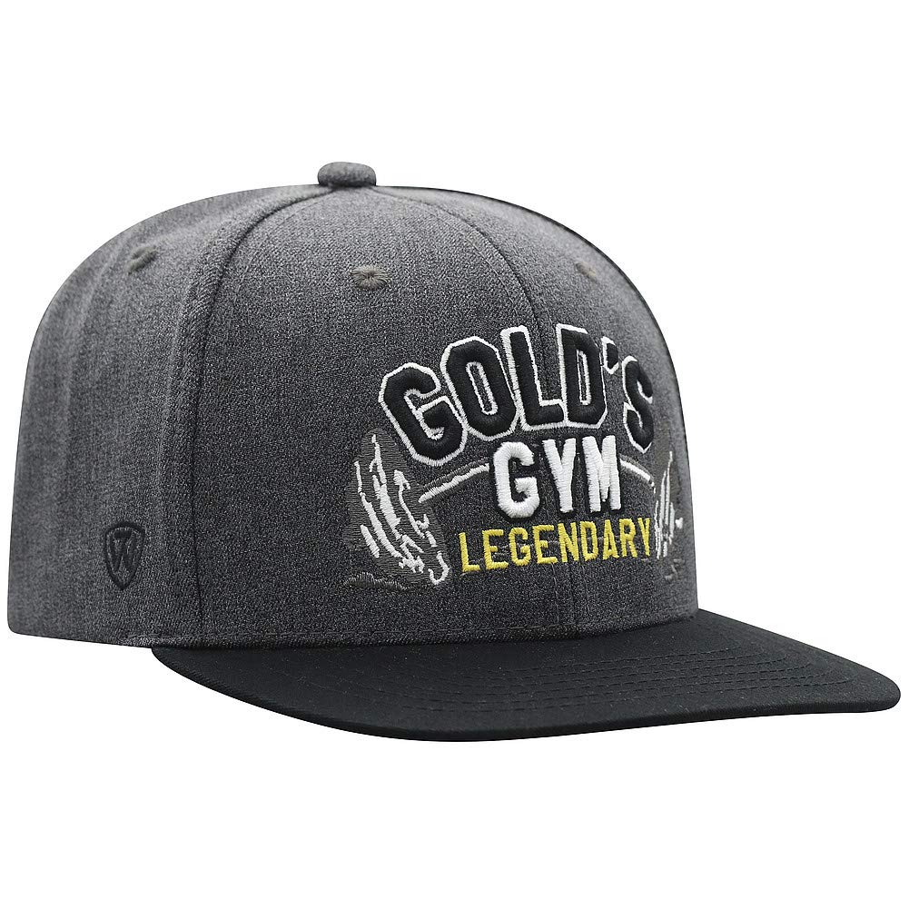 Top Of The World Gold S Gym Snap Back Hat Legendary Adjustable Charcoal Amazon In Clothing Accessories