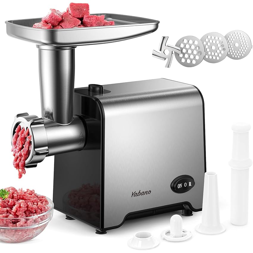 Tritacarne Elettrico Fohere 3 In 1 300W - 3 Piastre In Acciaio Inox Per Salsicce E Salumi