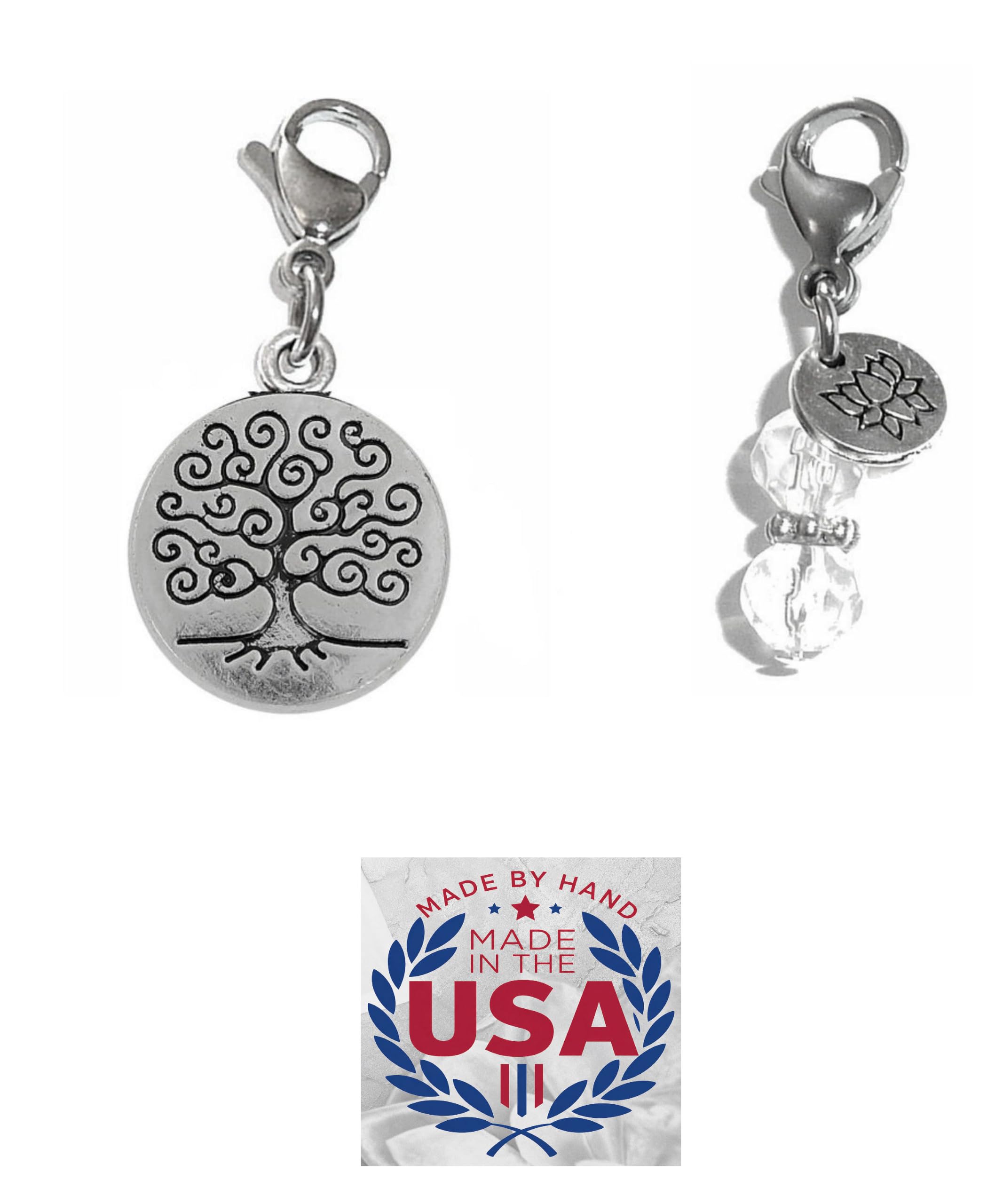 Hidden Hollow Beads Clip On Charm for Purse, Handbag, Keychain, Zipper Pull, Backpack, Jewelry Accessory, USA