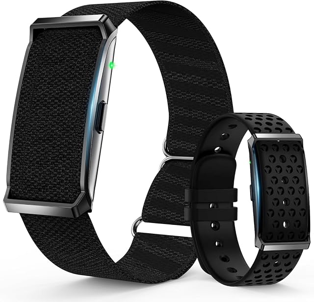 Smart Bracelet, Health Activity Fitness Trackers, Screenless Smart Band | All-Day Continuous Heart Rate/Blood Pressure Monitor, Sleep Tracker, 170+ Sport Modes, Smart Bracelet for Men with Free APP
