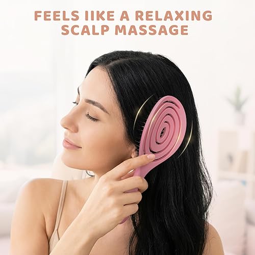 Miniatura 4 de Cepillo Desenredante para el Cabello, Cepillo Desenredante en Espiral para Cabello Húmedo para Mujeres, Hombres, Niños, Desenredante Ventilado para