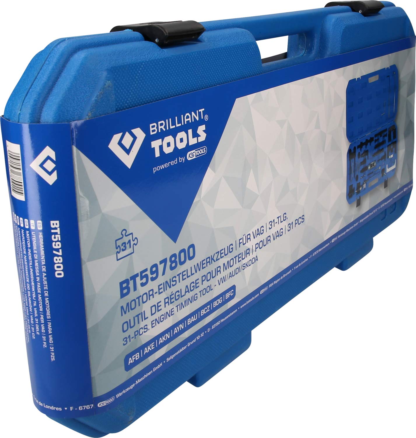 BRILLIANT TOOLS BT597800 zestaw narzędzi nastawczych do silnika do VAG [Powered by KS TOOLS]