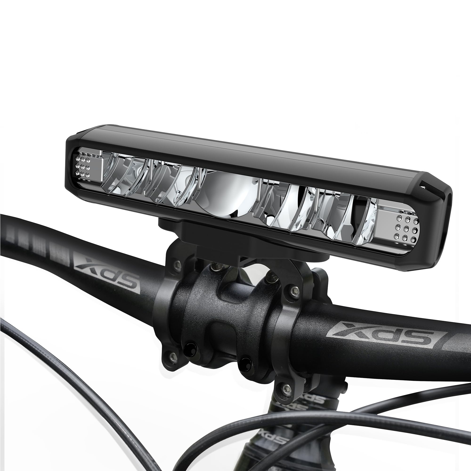 Lumiere Velo Lumens Forts USB C Rechargeable Eclairage Velo LEDs 4 Modes Lampe Velo Meilleure Aluminium à l'eau pour La Conduite de Nuit, Noir