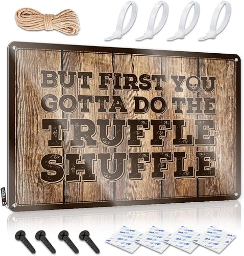 Funny Patio Signs But First You Gotta Do The Truffle Shuffle Tin Sign 1 Signs for Bedroom Bar Signs for Home Decor (Size 20X30CM) Funny Patio Signs But First You Gotta Do The Truffle Shuffle Tin Sign 1 Signs for Bedroom Bar Signs for Home Decor (Size 20X30CM)