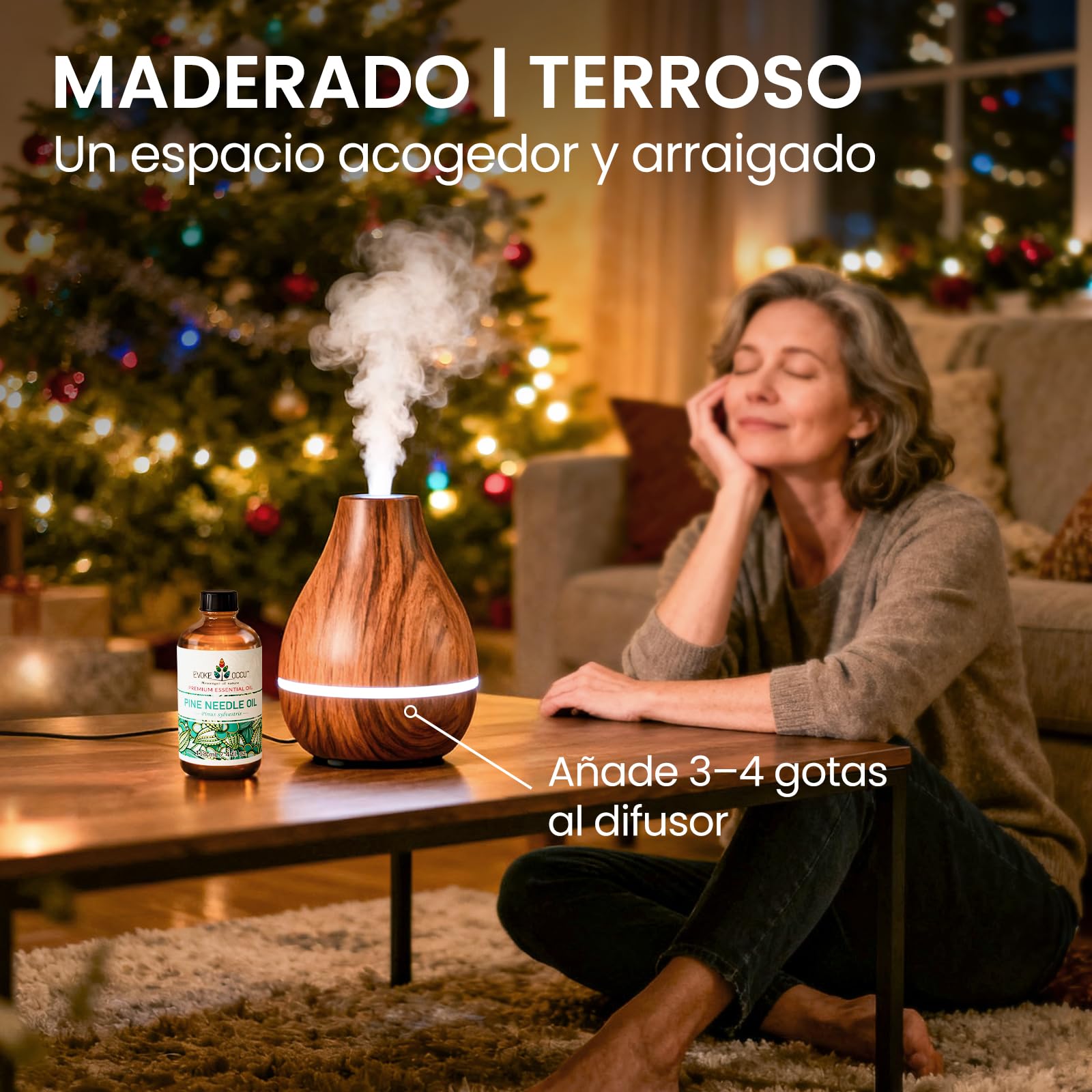 EVOKE OCCU Aceite Esencial de Aguja de Pino 4 Oz, Aceite Puro de Aguja de Pino para el Hogar Difusor Masaje Fragancia DIY Vela Fabricación de Jabón- 4 FL Oz