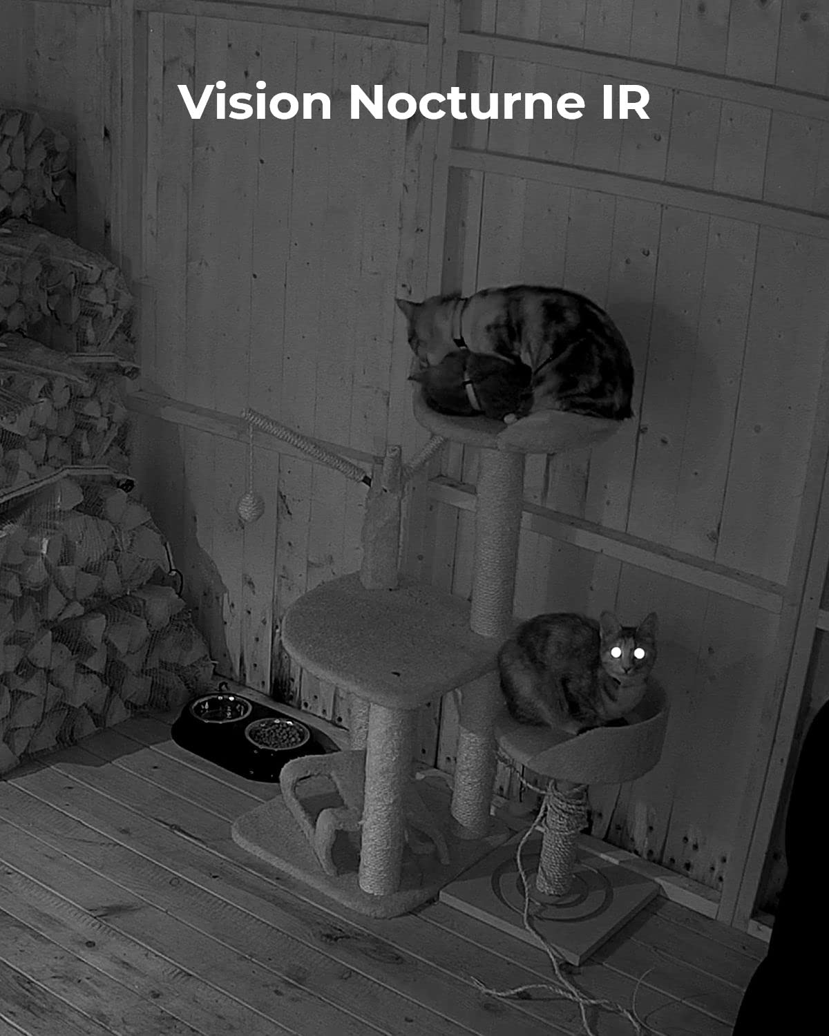 Reolink 4MP Caméra de Surveillance WiFi 2.4G/5GHz, Caméra IP Pan&Tilt, Caméra Bébé, Audio Bidirectionnel, IR Vision Nocturne avec Fente pour Carte SD, Cloud, E1 Pro Noire (Reconditionné)