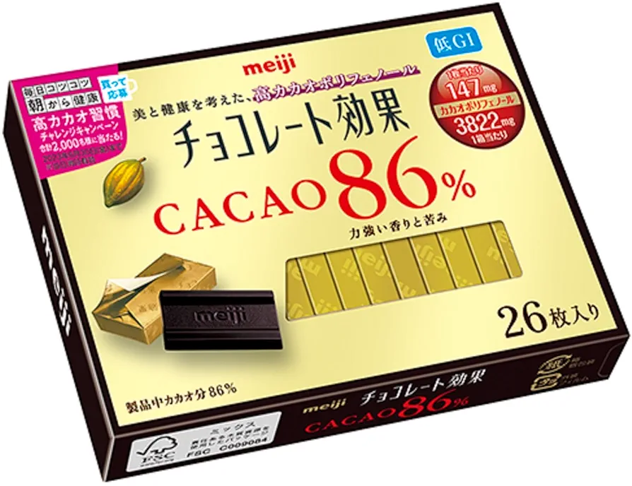Amazon.co.jp: 明治 チョコレート効果カカオ86%26枚入り 130g×6