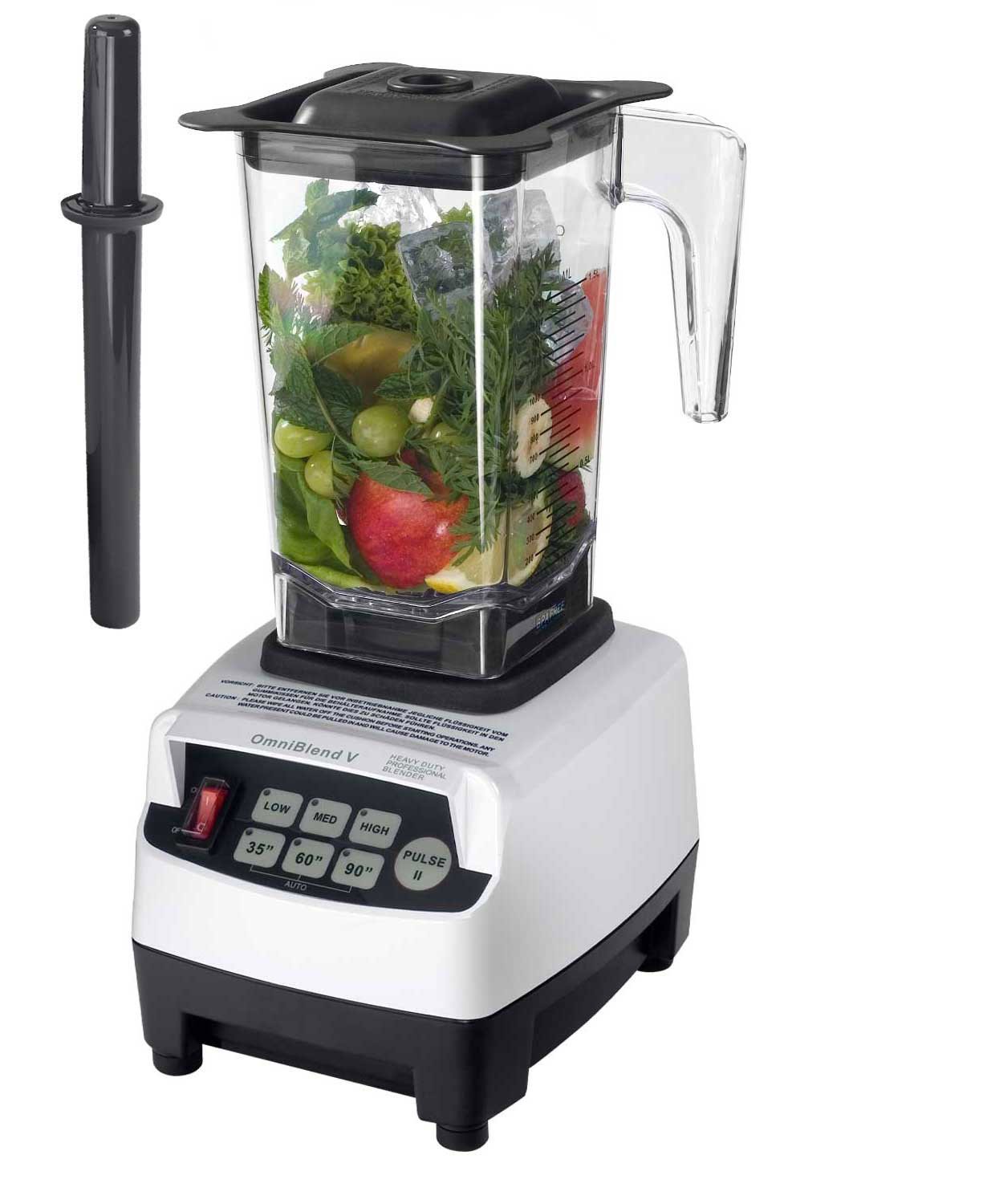 Profi YaYago - Batidora de vaso (cuchilla de acero inoxidable, hasta 38.000 revoluciones/minuto, ideal para smoothies) 1.5 Liter BPA-FREI blanco