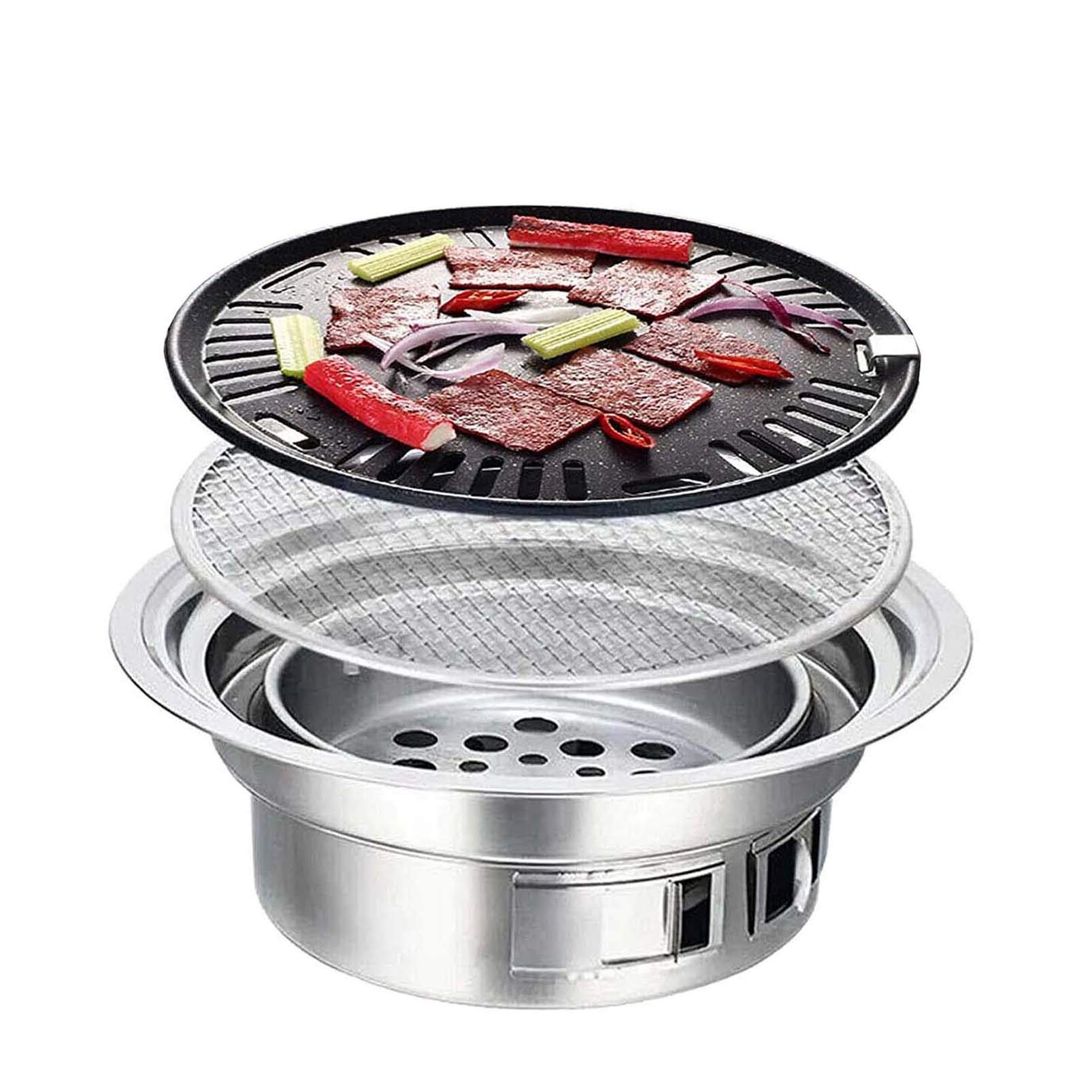 35 cm Runder Holzkohlegrillgrill Tragbarer Grillgrill Haushaltsrauchbarer grill węglowy Holzkohle-Hotpot grill topf do napojów i napojów