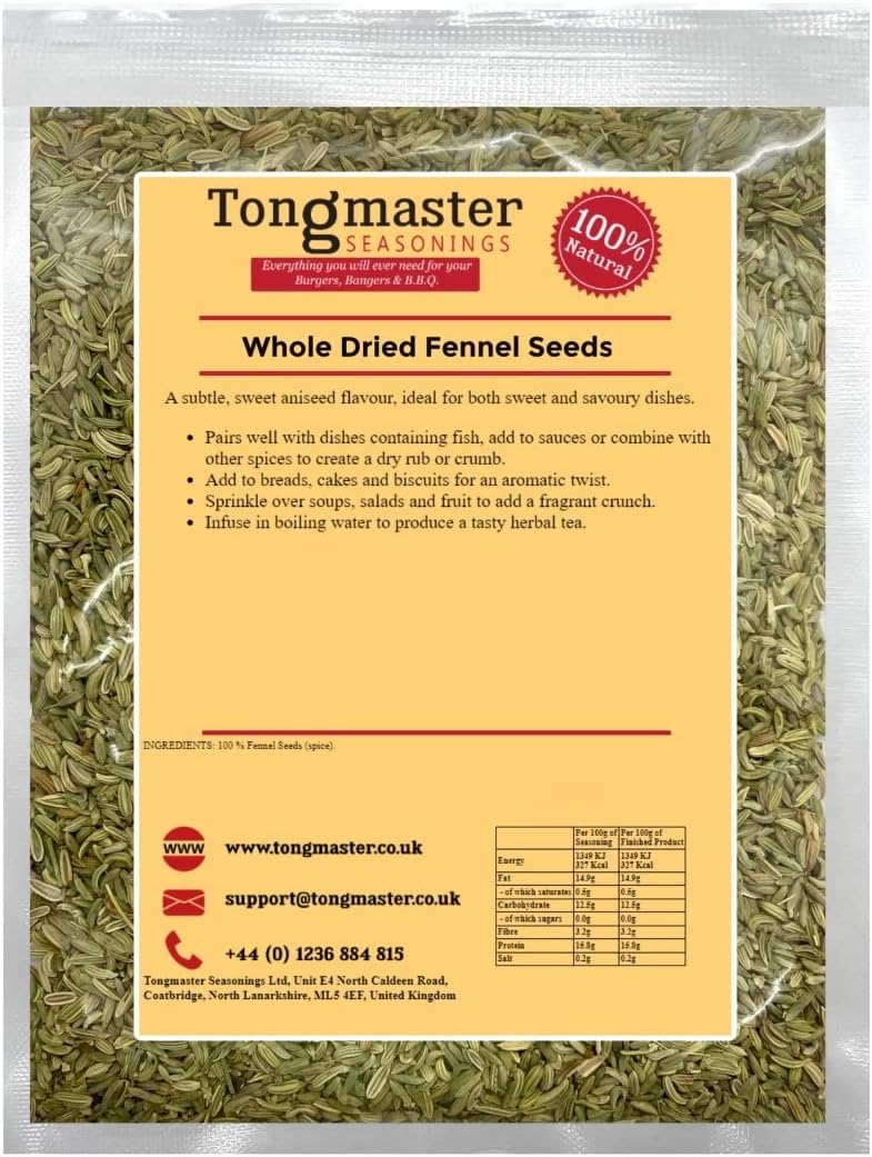 Whole Dried Fennel Seeds 100g Amazon.co.uk Grocery