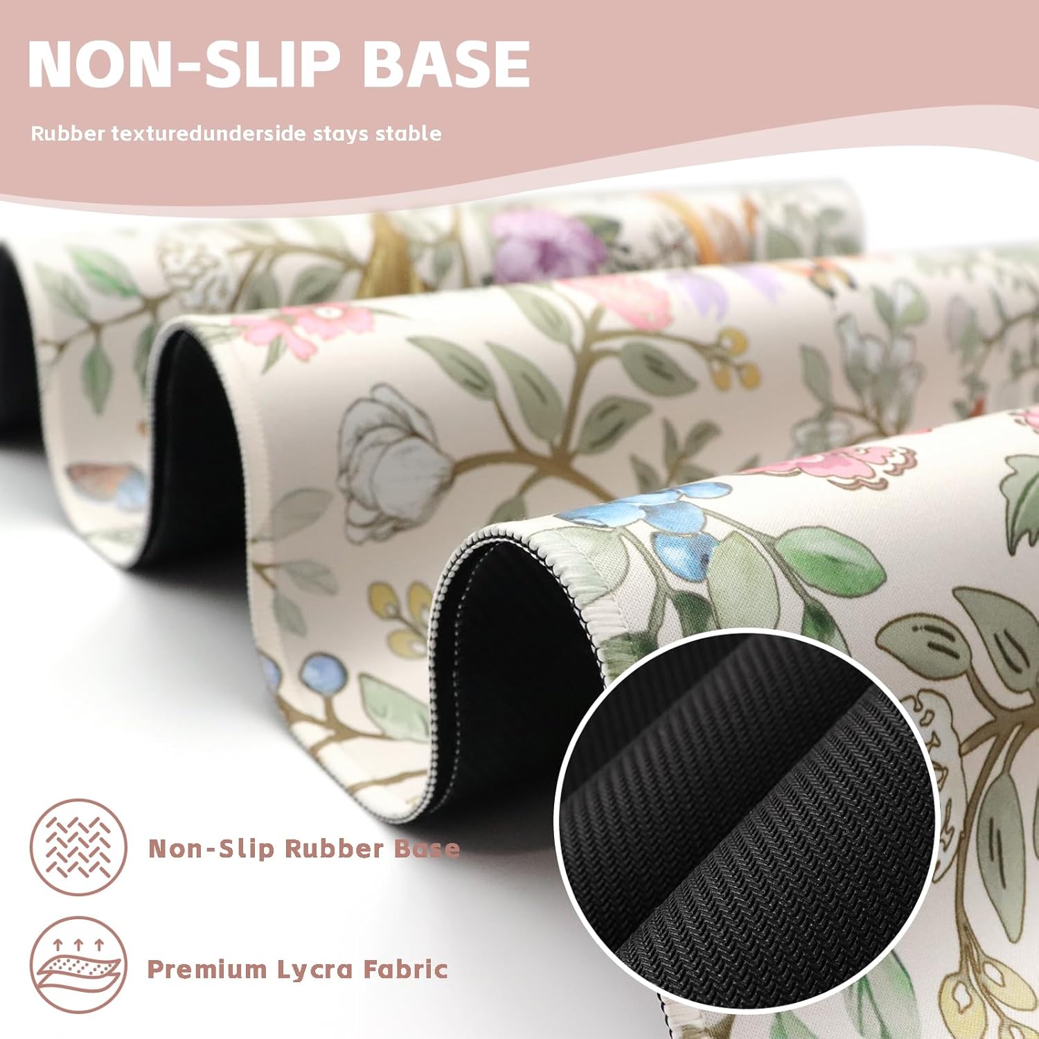 Baziabbo Cute Desk Mat,XXL Extended Big Mouse Pad,Gaming Mousepad with Stitched Edge,Non-Slip Rubber Base Keyboard Desk Pad for Home Office Study Game - Image 5