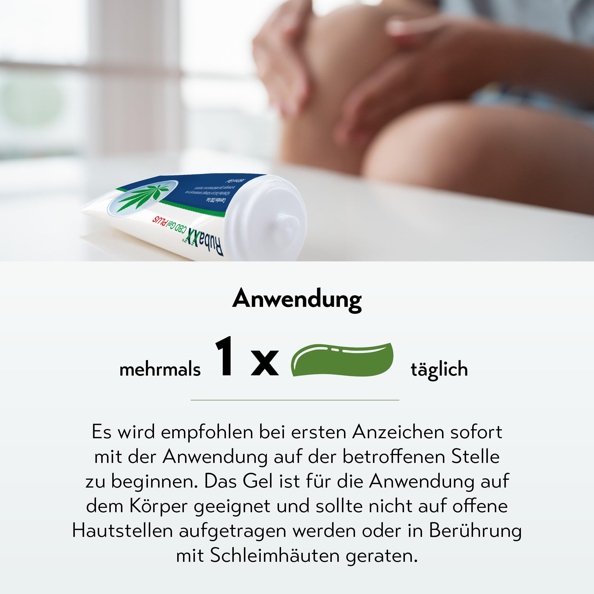 Rubaxx® CBD Gel PLUS [120 ml] - NEUE STARKE Dosierung mit 1080mg CBD - CBD-PLUS-KOMPLEX mit 3-fach-Aktiv-Prinzip - zur Massage von Muskel- und Gelenkregionen wie Beine, Rücken oder Nacken