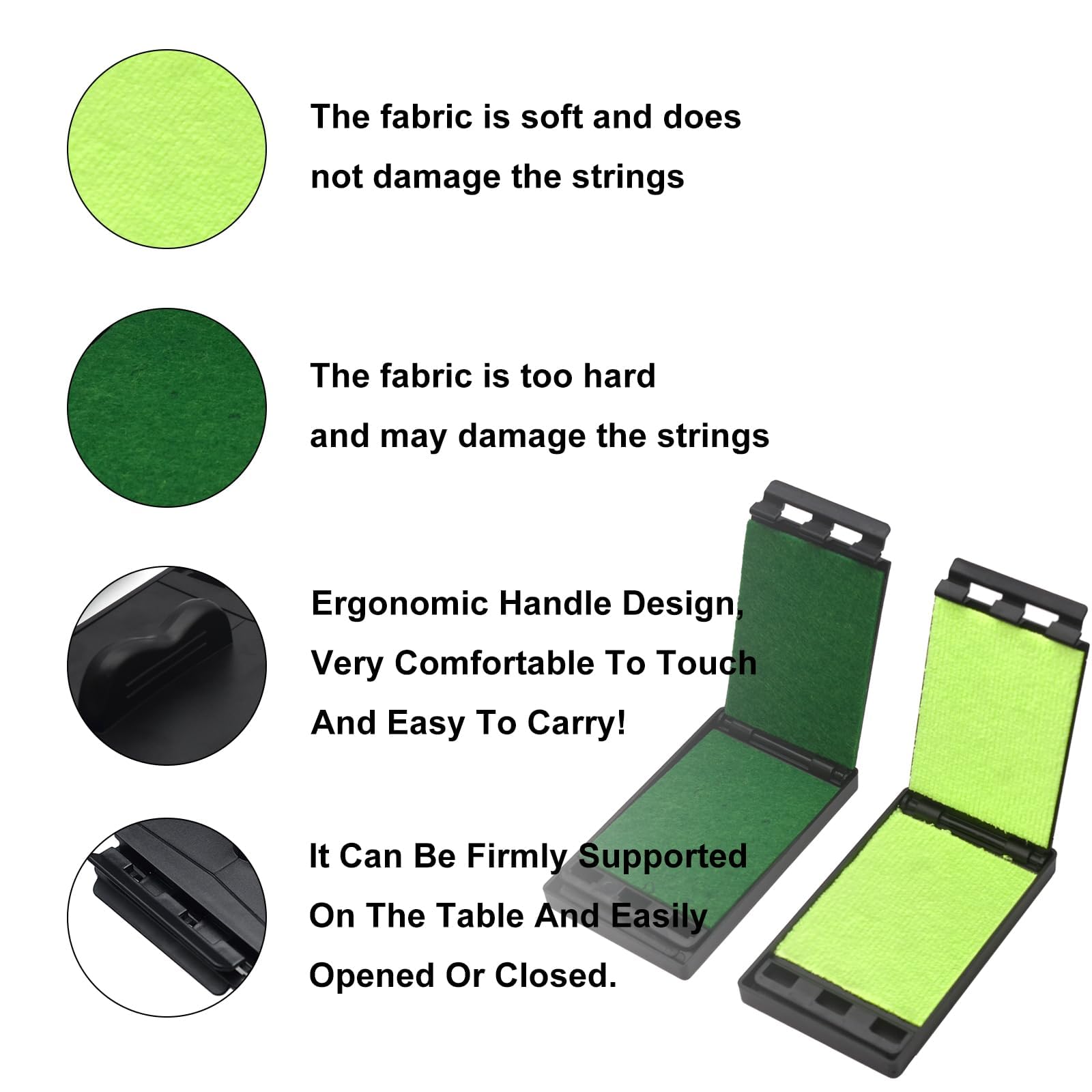 MAKABEE Guitar String Cleaner Clean Fretboard Cloth Tool Scrubber for Cleaning Maintenance Care Kit for Violin/Bass/Ukulele/Electric Guitars and Other Musical Instrument 2 Pack - Image 8 thumbnail