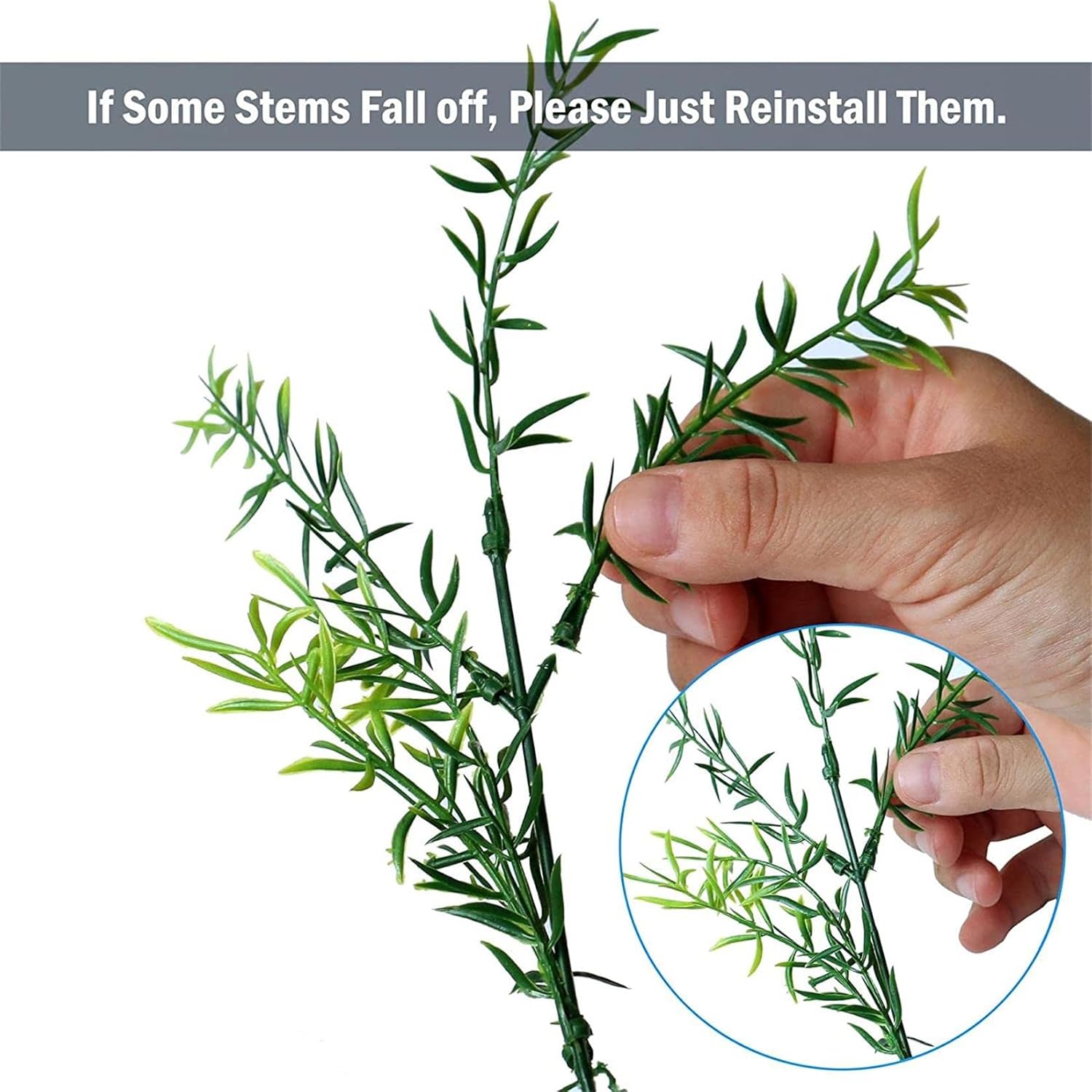 18PCS Outdoor Artificial Faux Plants Spring Summer Decorations, UV Resistant Bulk Realistic Fake Bushes Grass Eucalyptus Outside Plastic Greenery Shrubs for Front Porch Patio Window Box