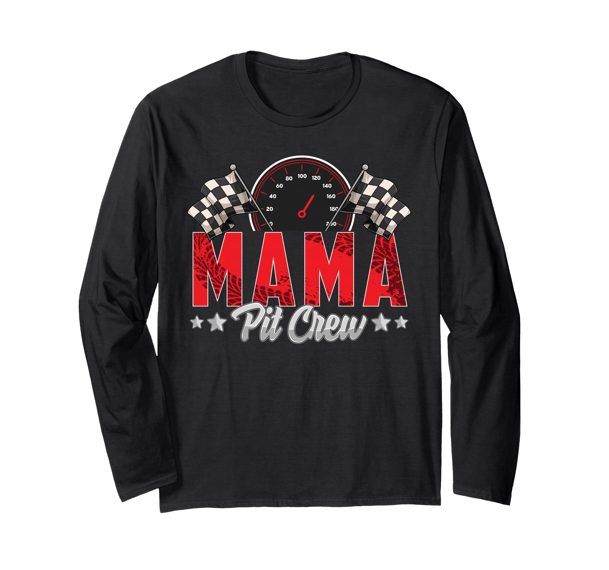 Race Car Birthday Party Racing Family Mama Pit Crew Long Sleeve T-Shirt