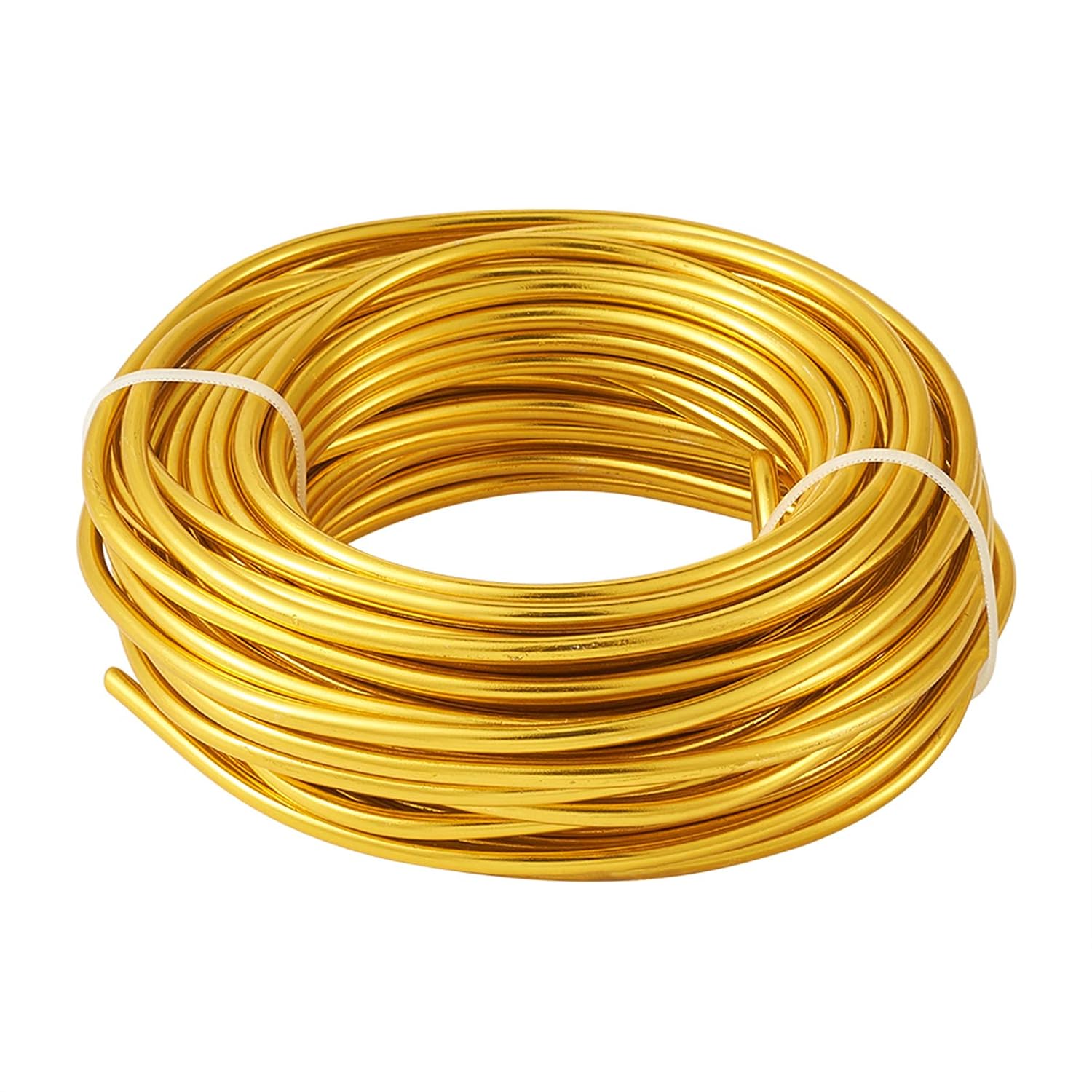 Craftdady 52 Feet Gold Aluminum Wire 6 Gauge Bendable Metal Craft Wire 4mm Flexible Sculpting Wire for Doll Skeleton Gem Wrapping Jewelry Making