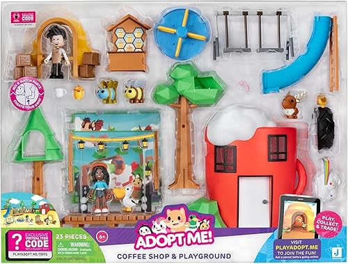 Miniatura 2 de Adopt Me! Coffee Shop and Playground - Juego grande  Top Online  Código de artículo virtual exclusivo incluido  Con tus mascotas, personajes y