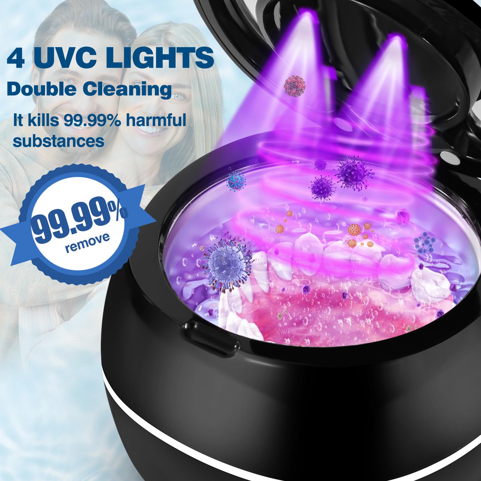 Ultrasonic Retainer Cleaner - Denture & Jewelry Cleaning -3