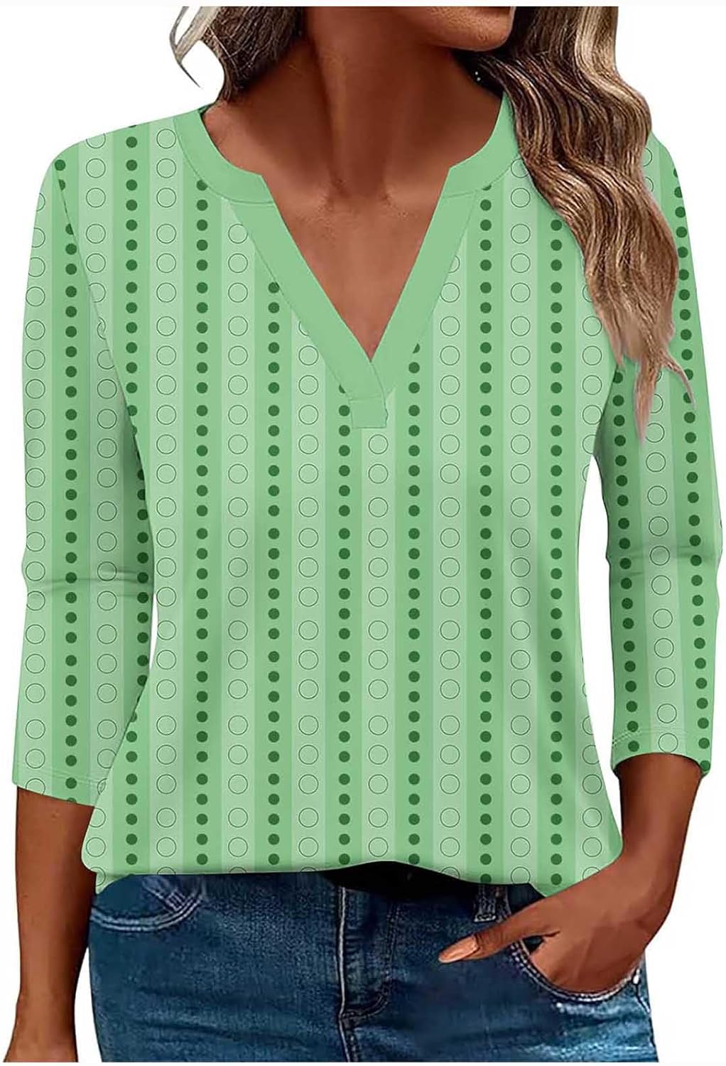 Women's Elbow Length Sleeve Tops V Neck Oversized Tshirts Cute Graphic