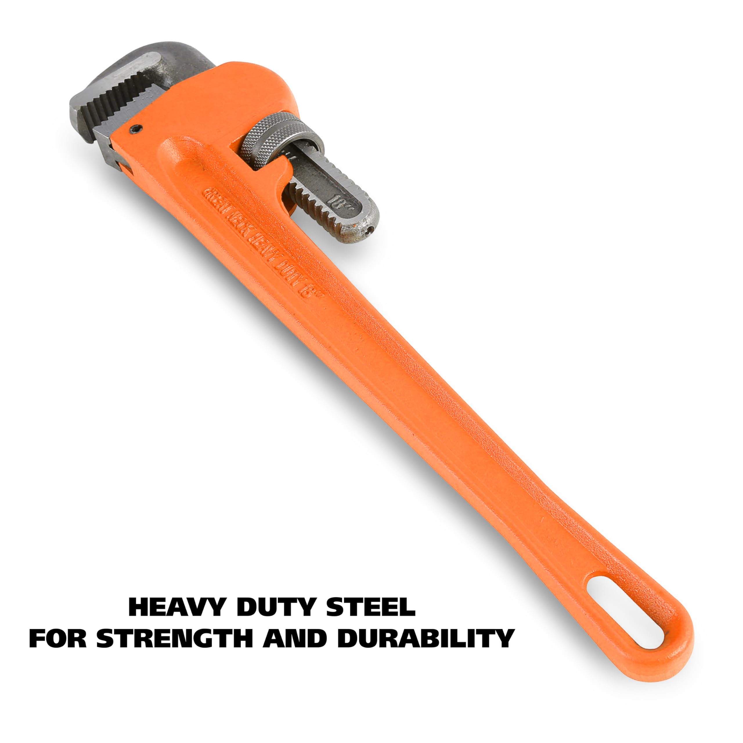 18 Inch VANQUISH Adjustable Pipe Wrench - Heavy Duty Plumbing - View #7