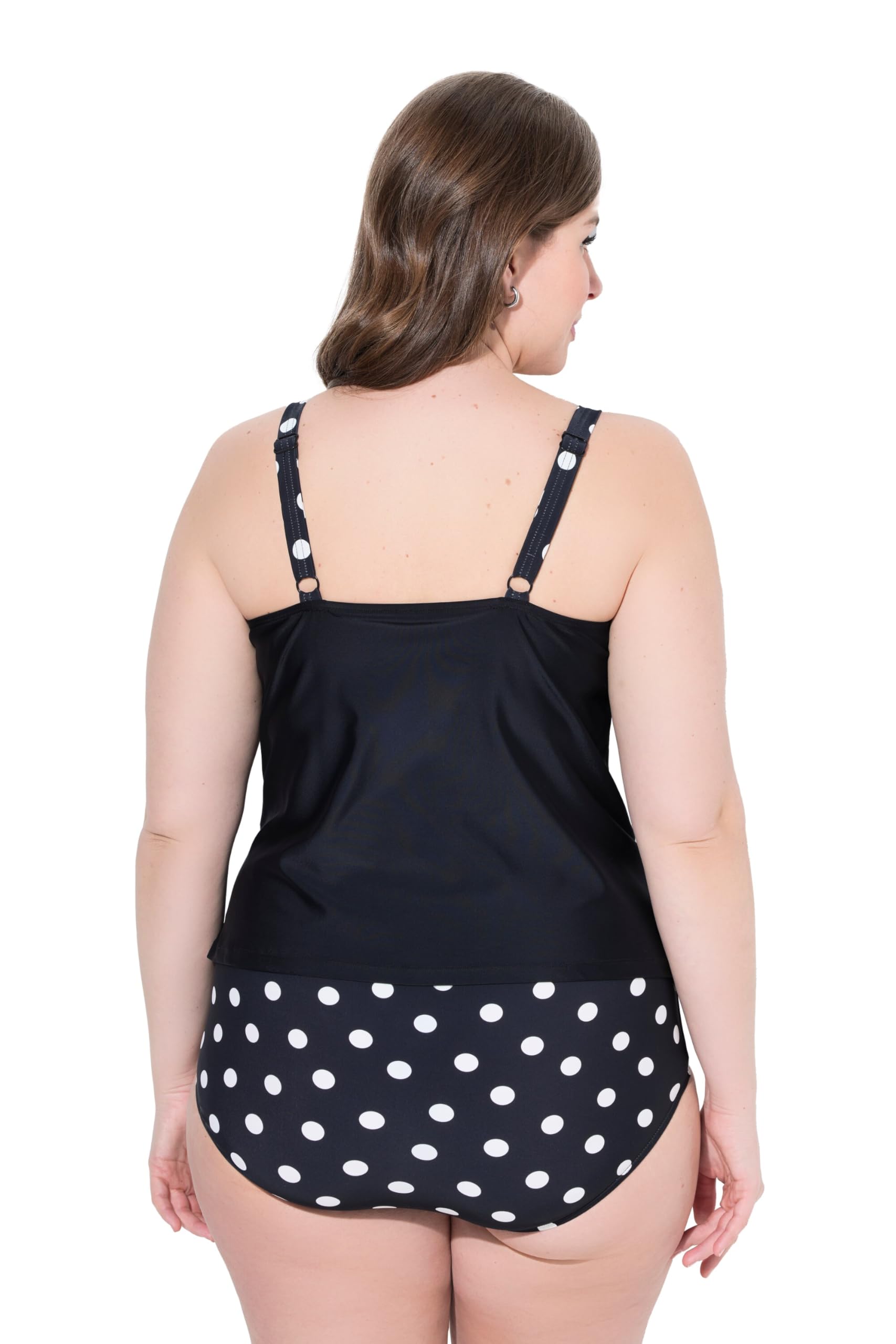 Ulla Popken Femme Grandes Tailles Haut de Tankini de Grossesse Noir 50+ 839820100-50+