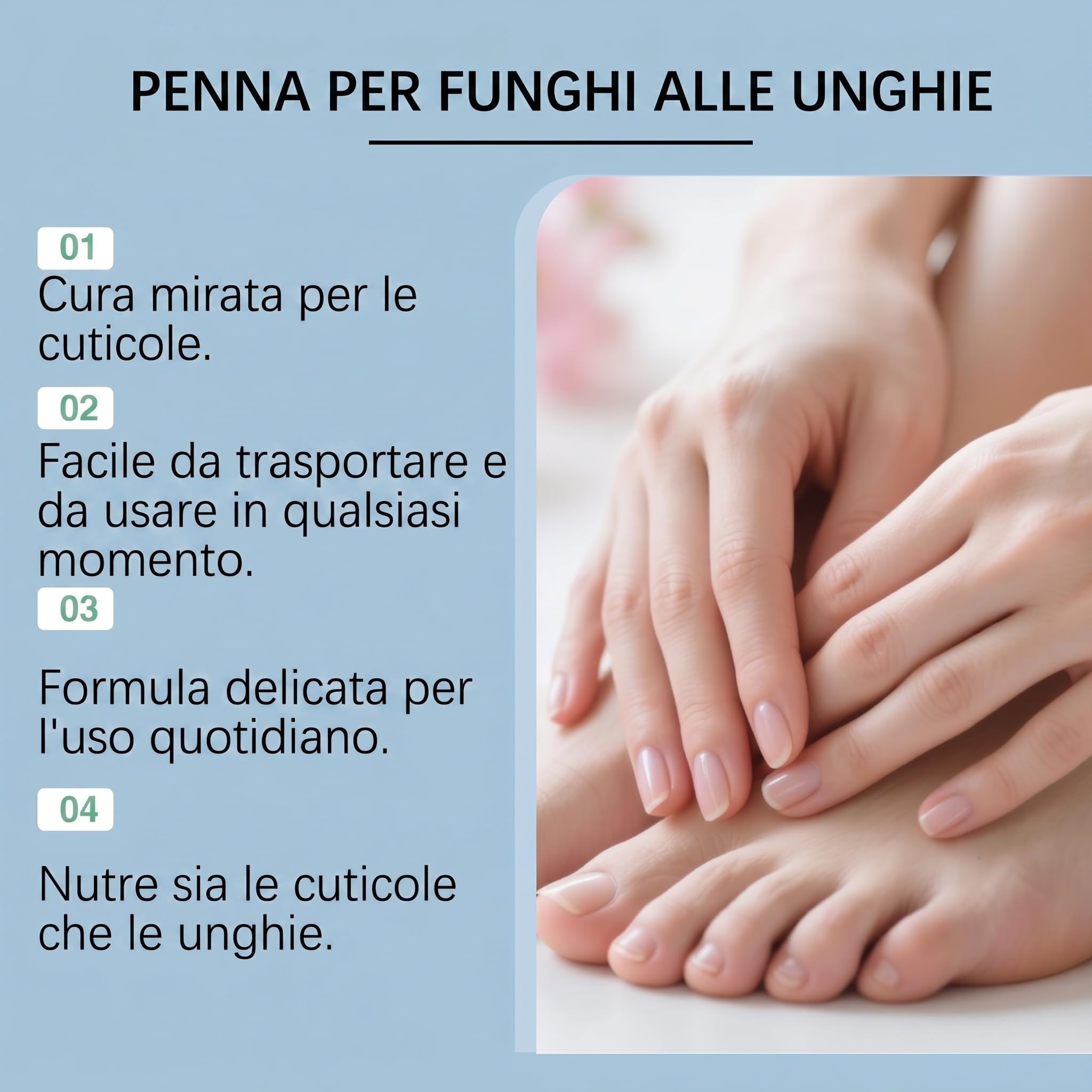 podagen piedi, 2/4/8 Pezzi Penna Cura Piedi Donna con Pennello Integrato Cura Unghie Piedi Formula ad Asciugatura Rapida Applicazione Precisa Portatile per Uso Quotidiano