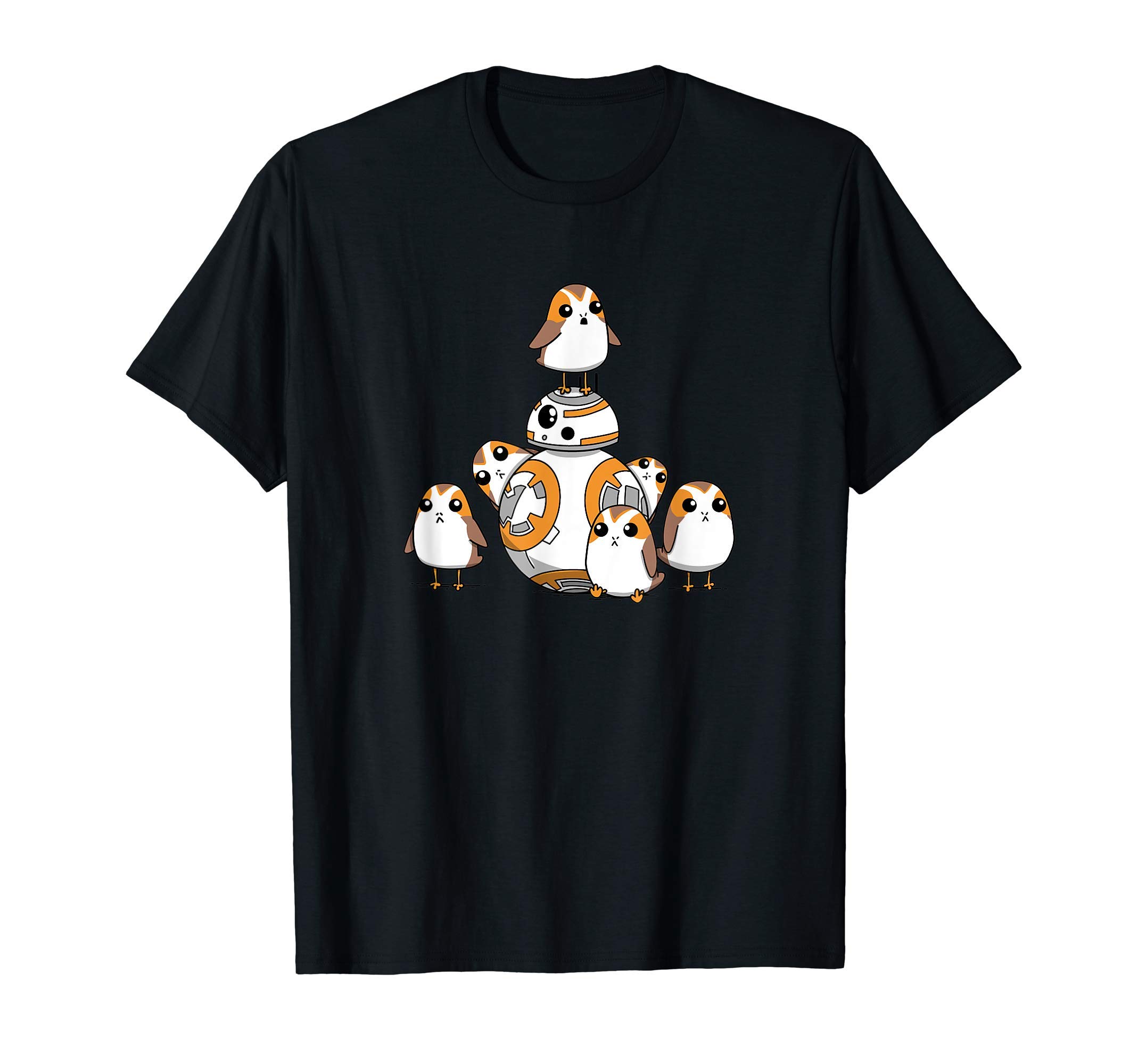 Star Wars Porgs Having Fun With BB-8 Portrait T-Shirt