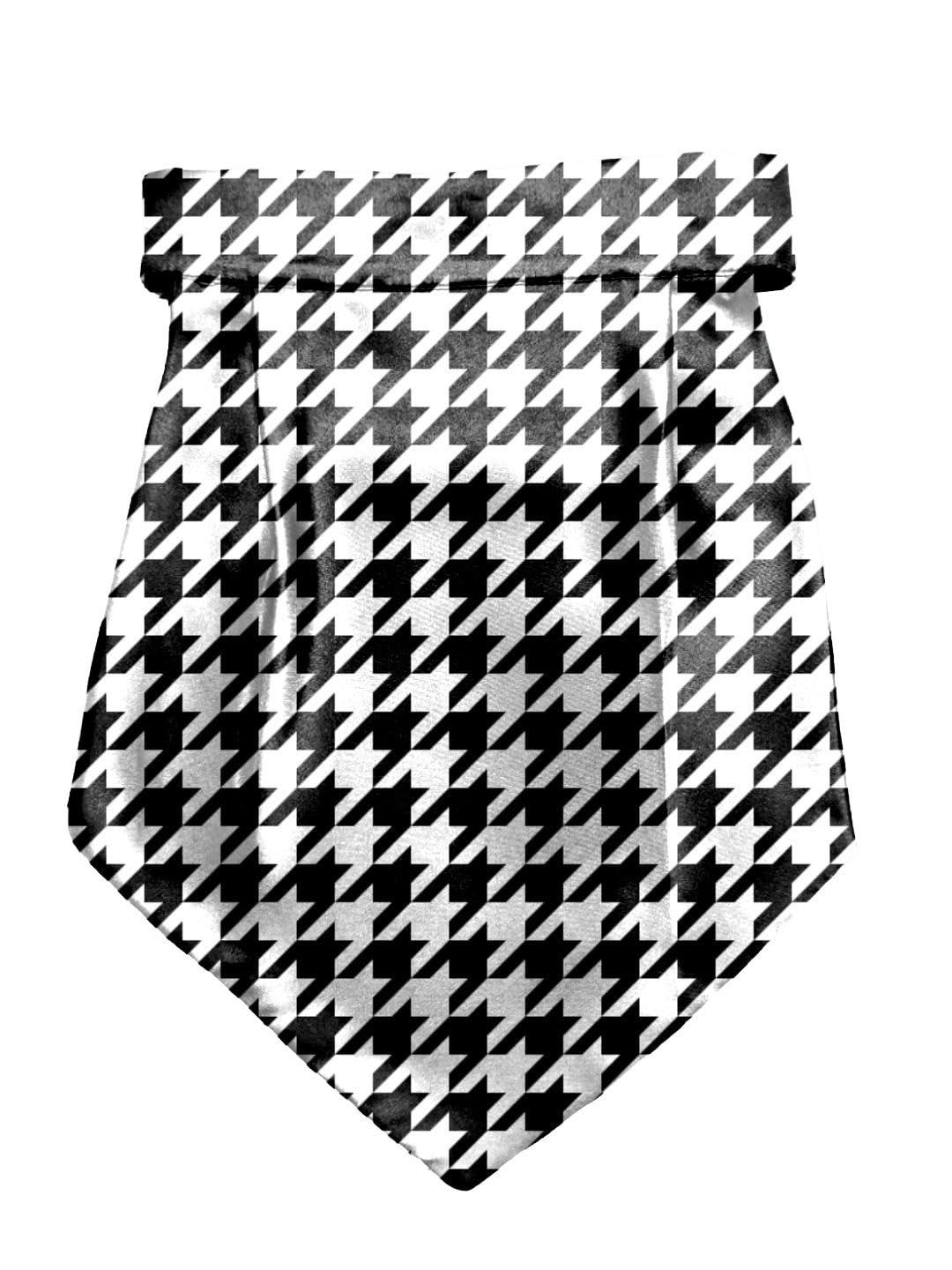 blacksmith Black & White Houndstooth Printed Cravat with Matching Pocket Square for Men - Scarf Neckwear Cravat for Men with Matching Pocket Square-picture-14