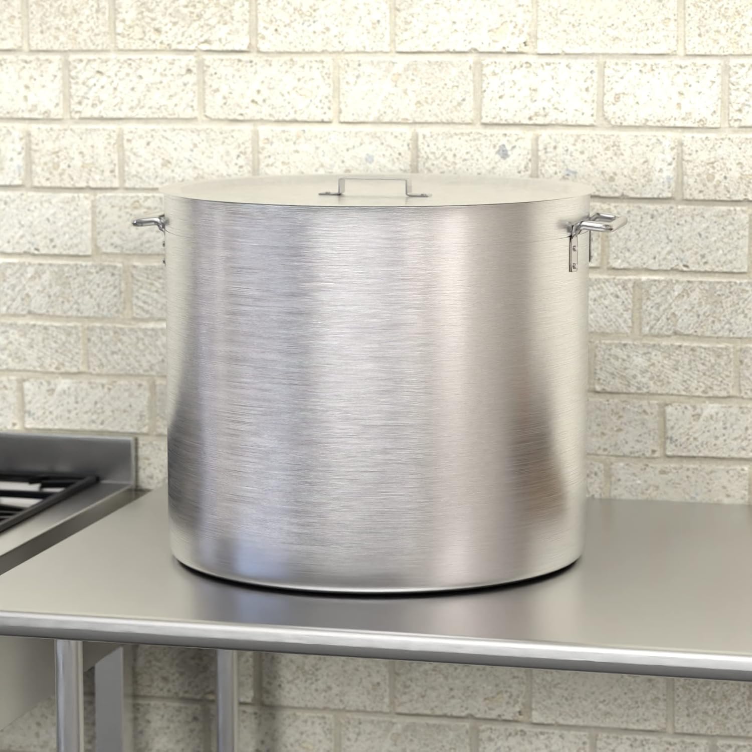 160 Qt. Heavy Weight Aluminum Stock Pot with Lid