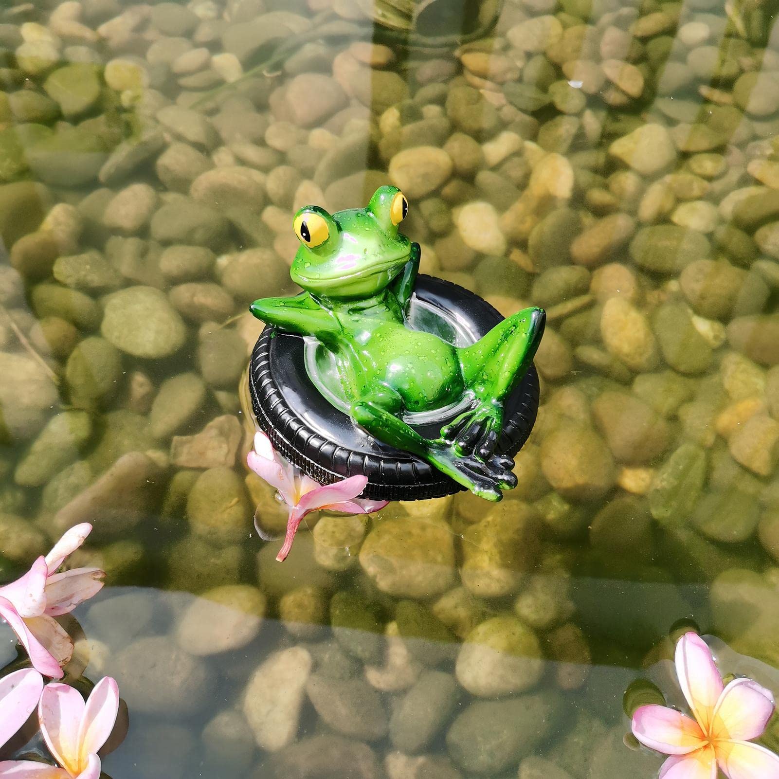 池に浮かぶカエルの置物 楽天市場】人工池装飾品 - 浮かぶ カエル 動物 池 彫刻 | リアル
