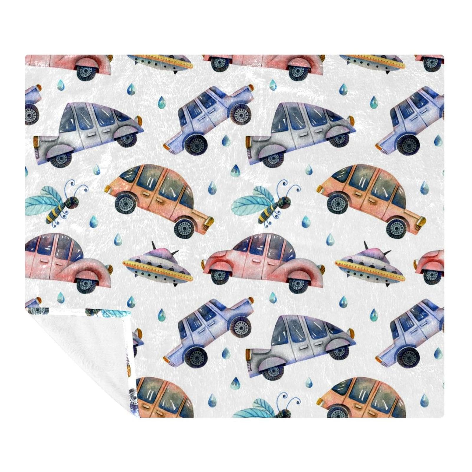 Couverture polaire Moving Cars anti-froid et ultra légère pour lit et sofa
