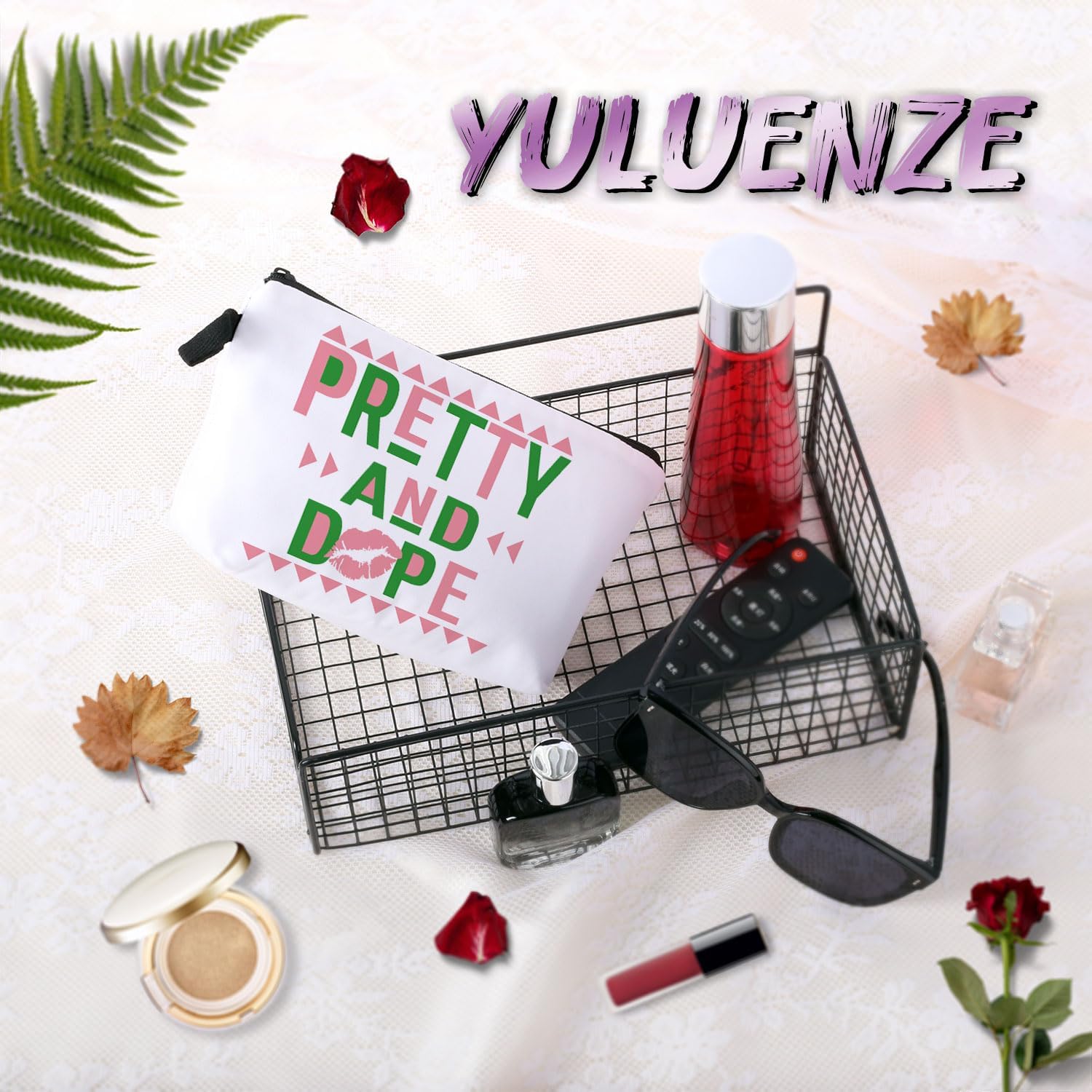 Pretty & Dope Makeup Bag Cute Small Organizer Bag with Zipper AKA Sorority Cosmetic Bag Aesthetic Birthday Present for Women Friends - Image 7